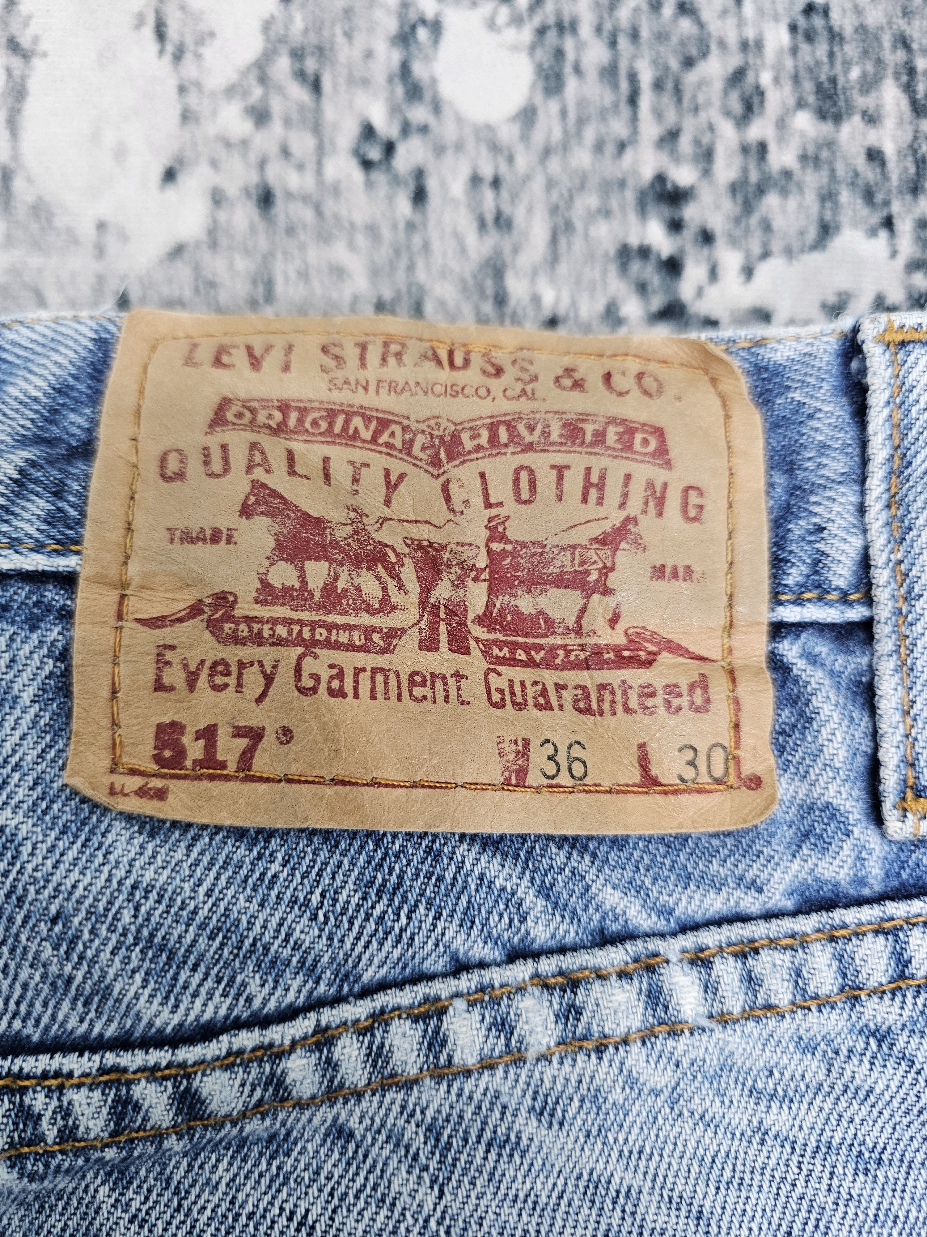 Levi's Vintage Clothing Vtg 90's LEVIS 517 Boot Cut Flare Made In USA Ripped L0534 Size US 34 / EU 50 - 11 Thumbnail