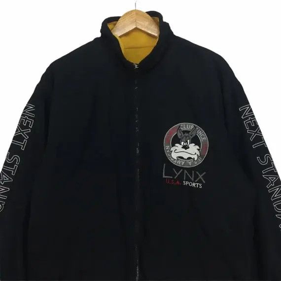 Vintage Vintage LYNX USA SPORTS Cartoon Reversible Fleece Jacket Size L / US 10 / IT 46 - 6 Thumbnail