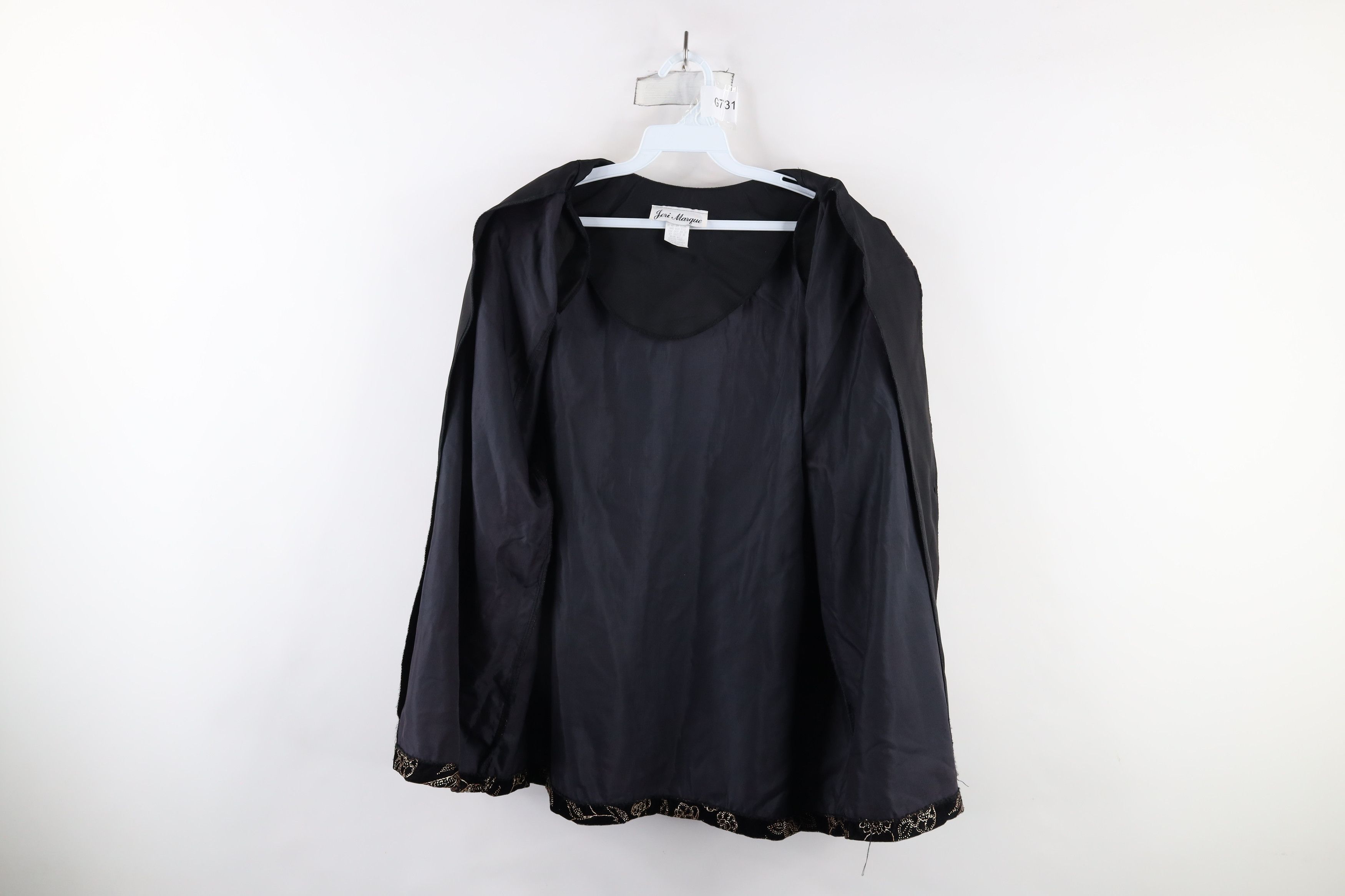 Vintage Vintage 90s Streetwear Velvet Velour Blazer Jacket USA Size XL / US 12-14 / IT 48-50 - 10 Thumbnail
