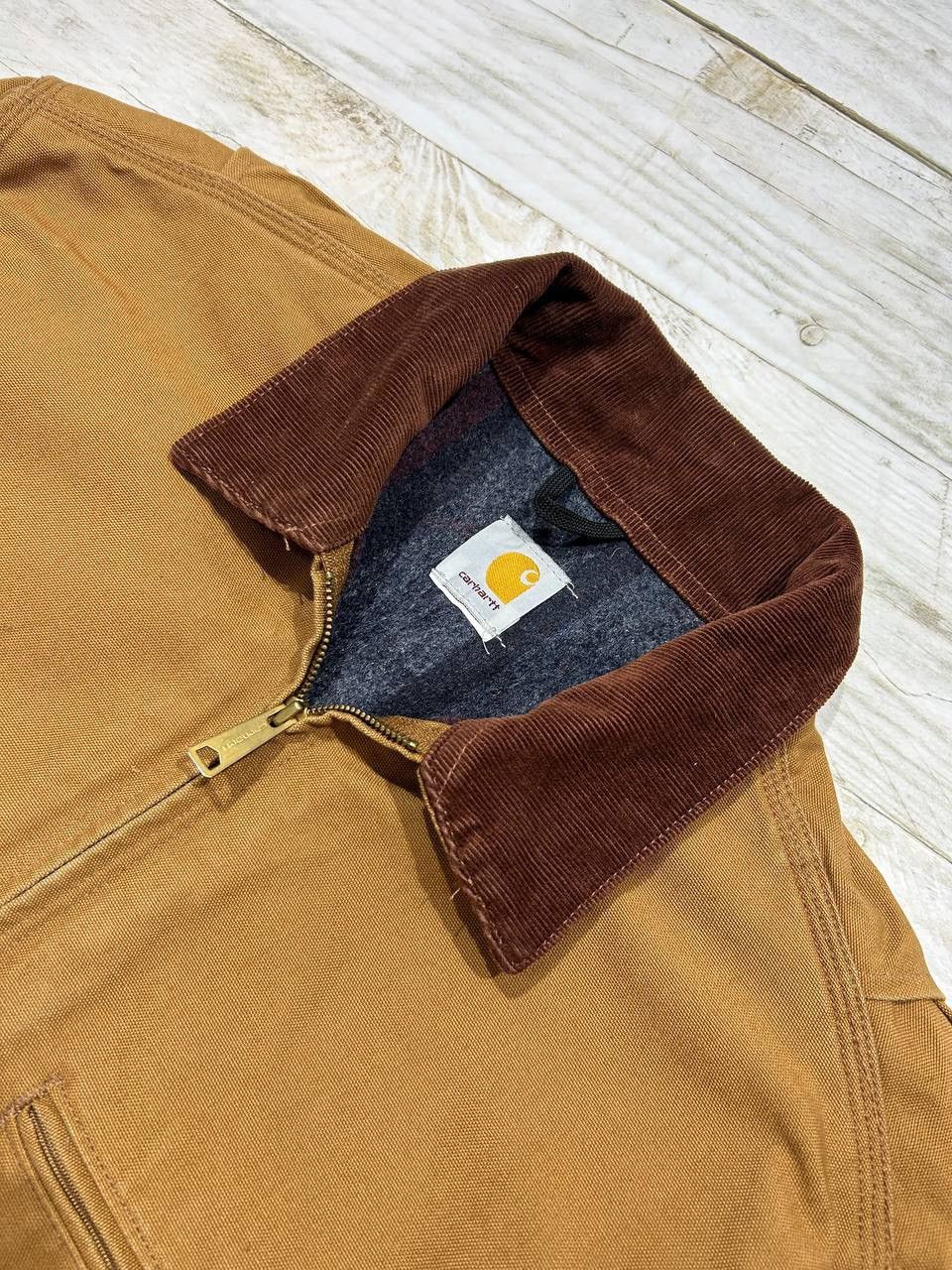 Carhartt Vintage Carhartt Detroit Jacket Work 90s Orenge/Brown Size US XXL / EU 58 / 5 - 3 Thumbnail