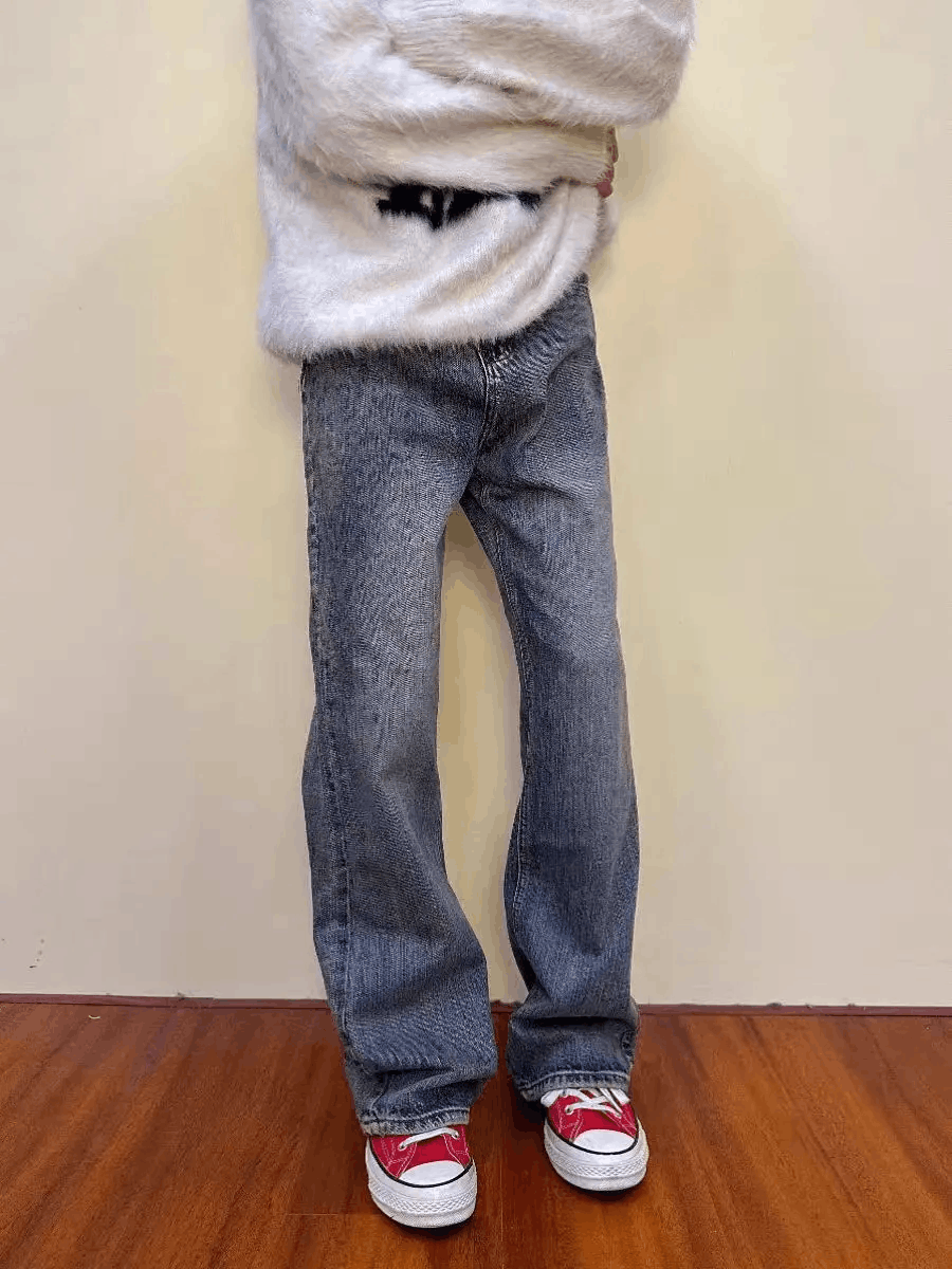 Japanese Brand × Jean Street wash vintage baggy micro flare jeans Size US 32 / EU 48 - 4 Thumbnail