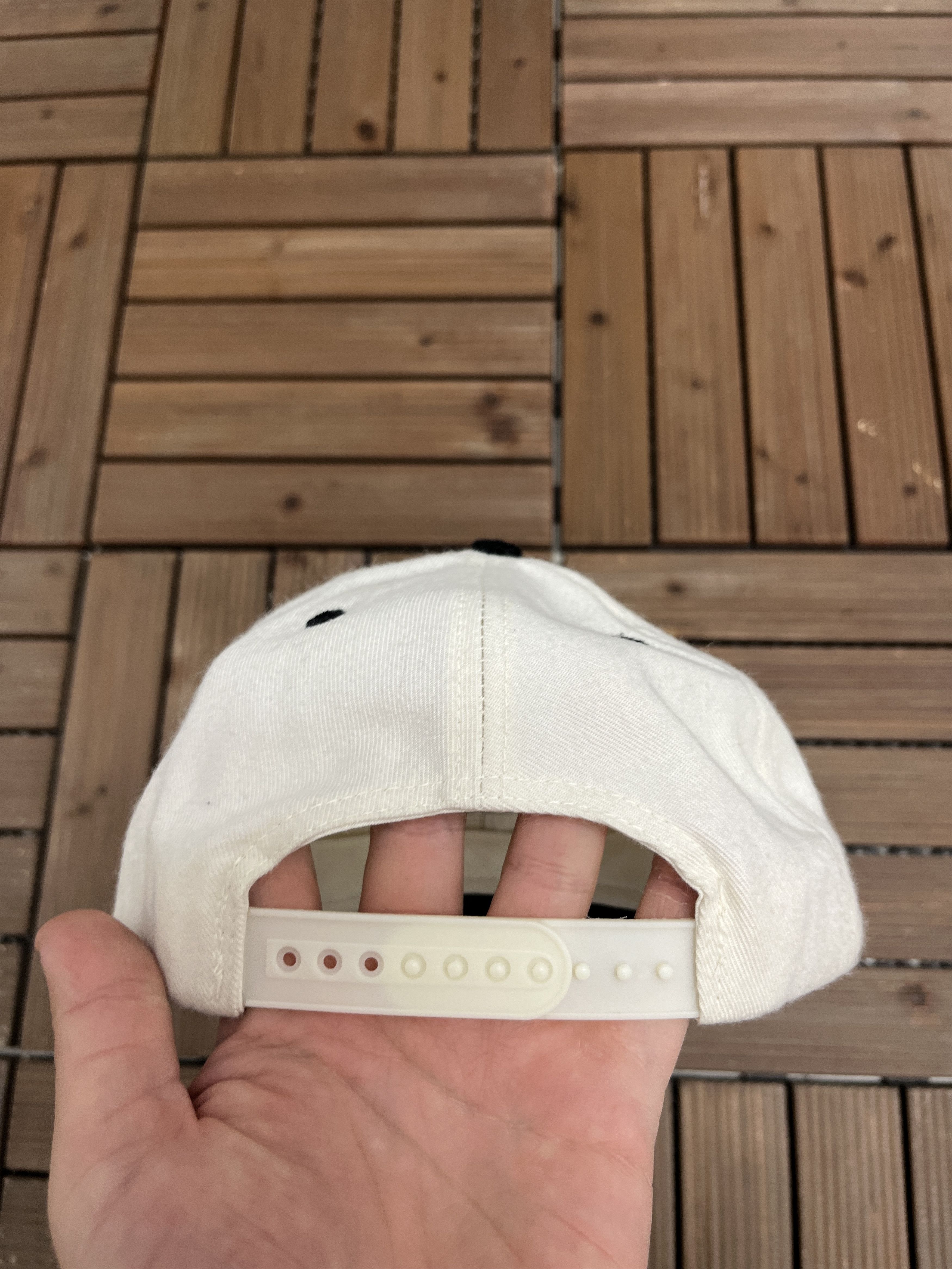 Reebok × Vintage Reebok Spell Out Vintage White Snap Back Hat Cap Size ONE SIZE - 5 Thumbnail