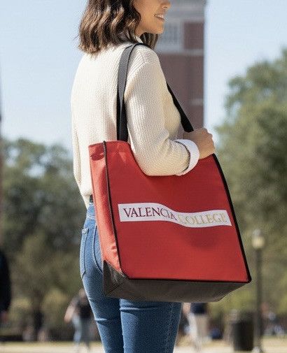 Other Valencia College Red Canvas Tote Bag | Collegiate Aesthetic Size ONE SIZE - 1 Thumbnail