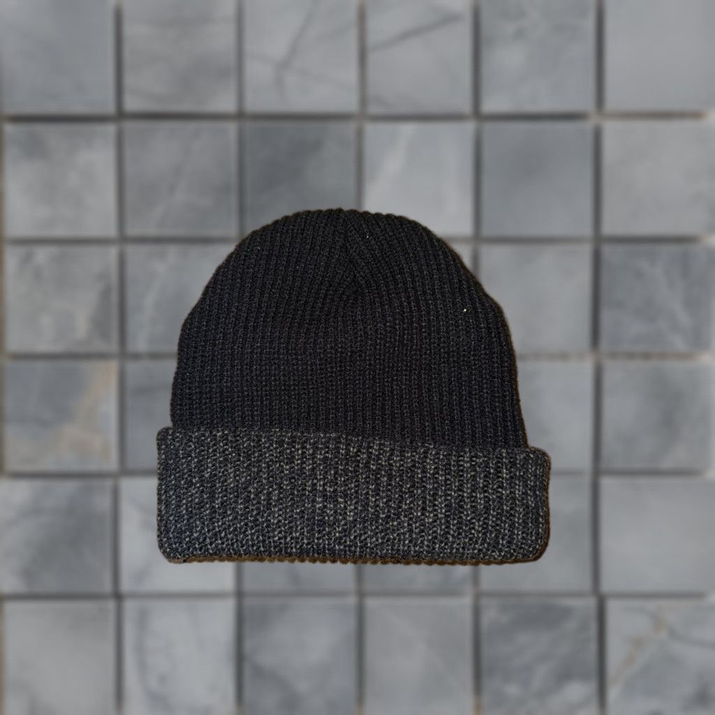 Vintage VINTAGE Thick Ribbed Beanie Black/Grey By Northwest Size ONE SIZE - 1 Thumbnail