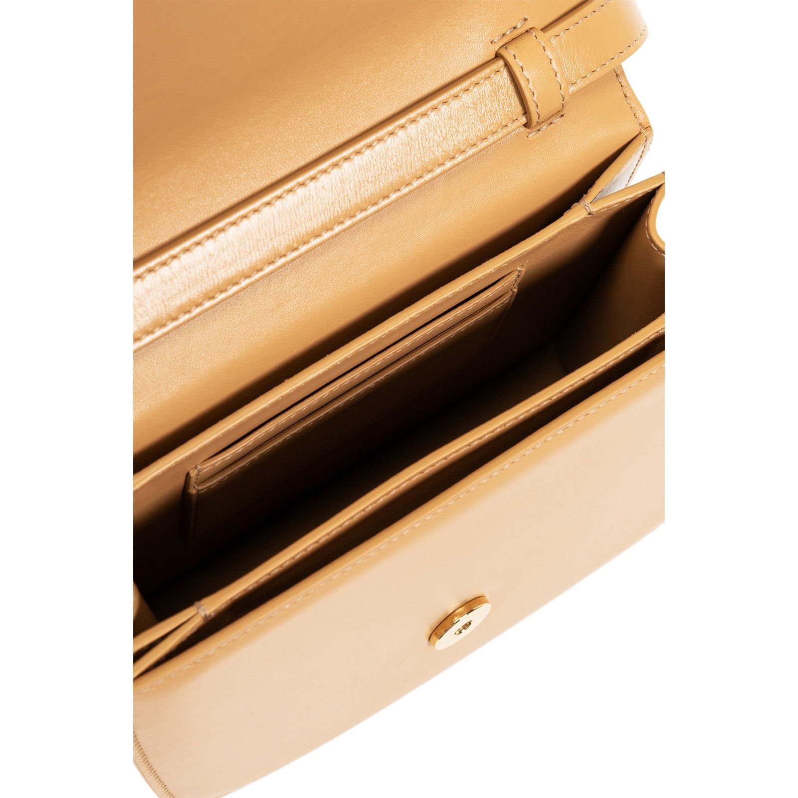 Salvatore Ferragamo FERRAGAMO Fiamma XS Light Camel Leather Crossbody Bag New & Size ONE SIZE - 4 Thumbnail