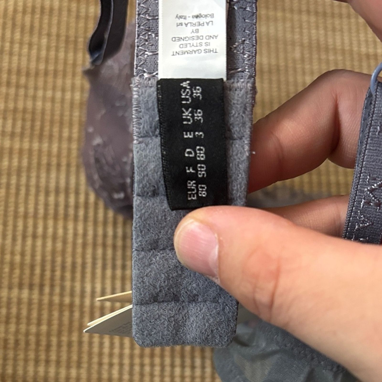 La Perla NWT Malizia by La Perla Lace Embroidered Bra - Dark Gray 36B Size ONE SIZE - 9 Thumbnail