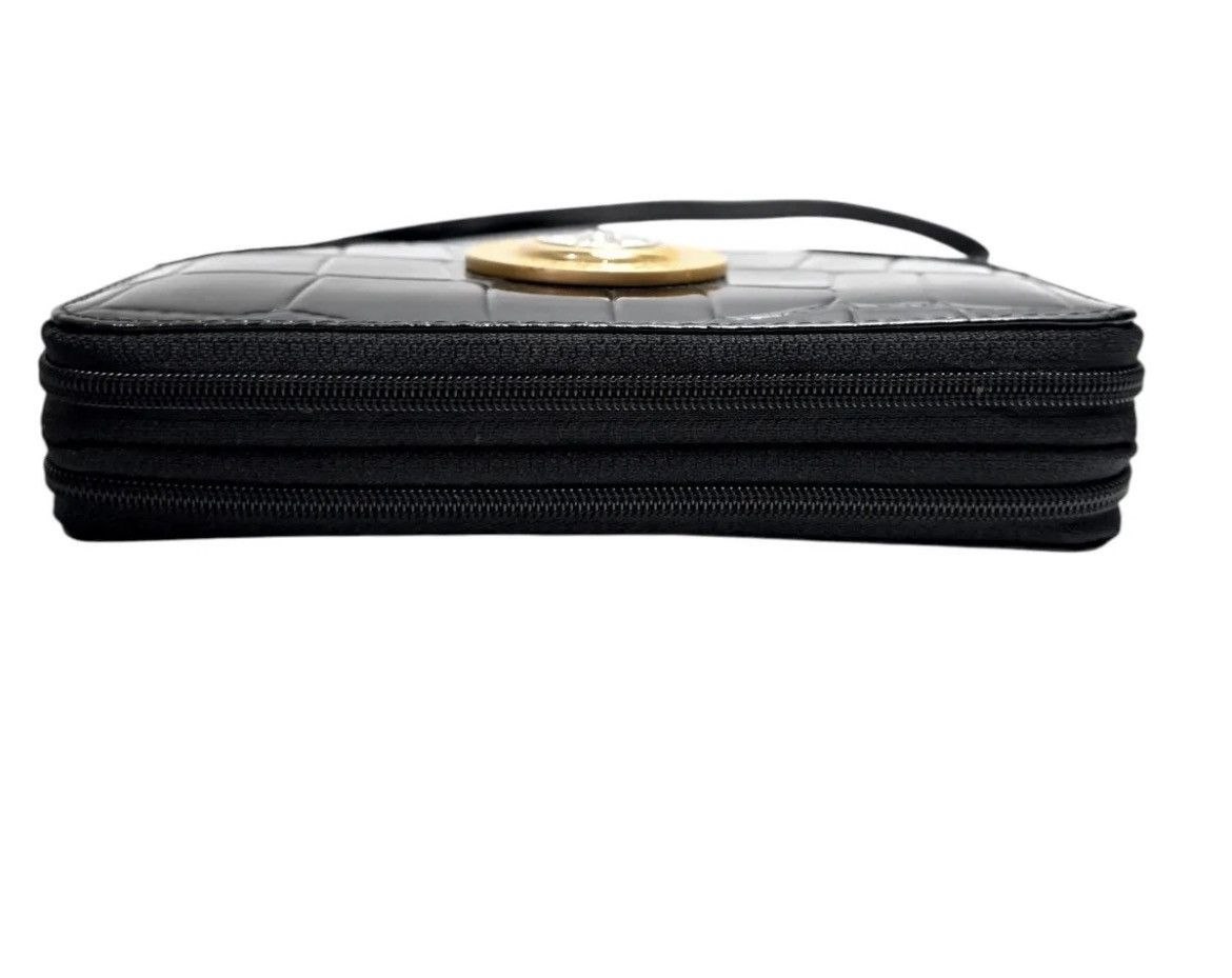 Versace Gianni Versace Medusa Patent Croc Embossed Clutch Size ONE SIZE - 3 Thumbnail