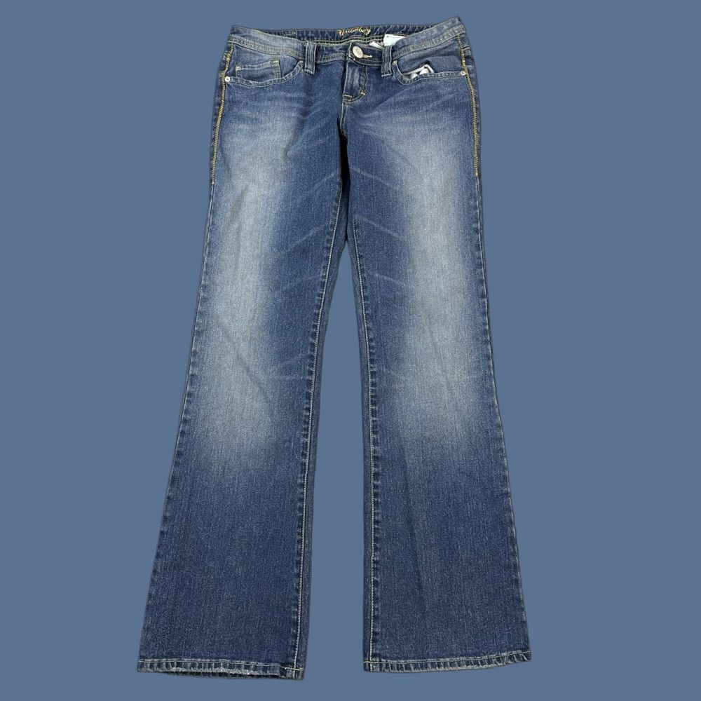 Vintage Vintage Union Bay Jeans Women's 9 32x33 Low Rise Flare Stretch Embroidered Y2K Jeans Size 30" / US 8 / IT 44 - 1 Thumbnail