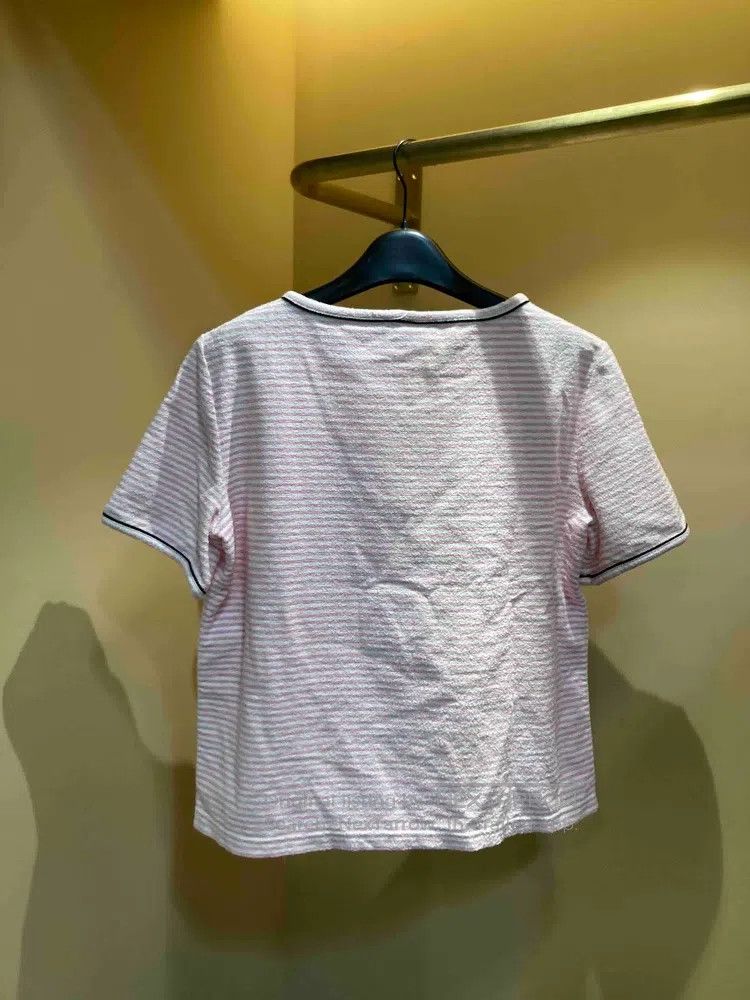Chanel Chanel 19c Cruise Pink Striped Printed Short Sleeve T-shir Size S / US 4 / IT 40 - 2 Thumbnail