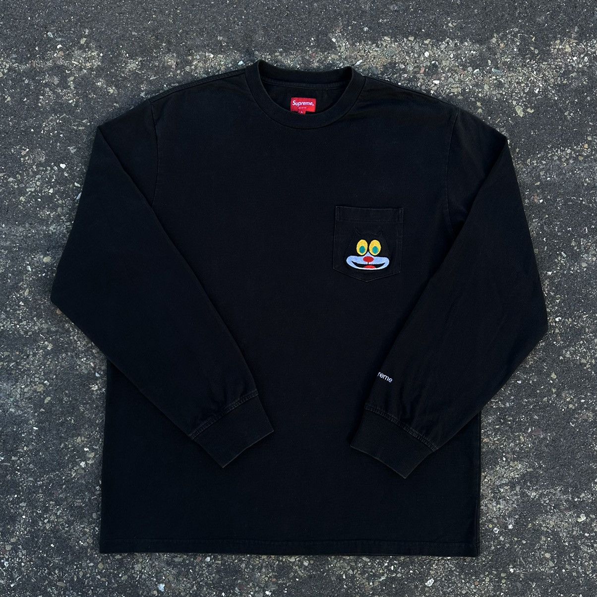 だsupreme cat long sleeve pocket tee Supreme Cat L S Pocket Tee (FW19) - $78