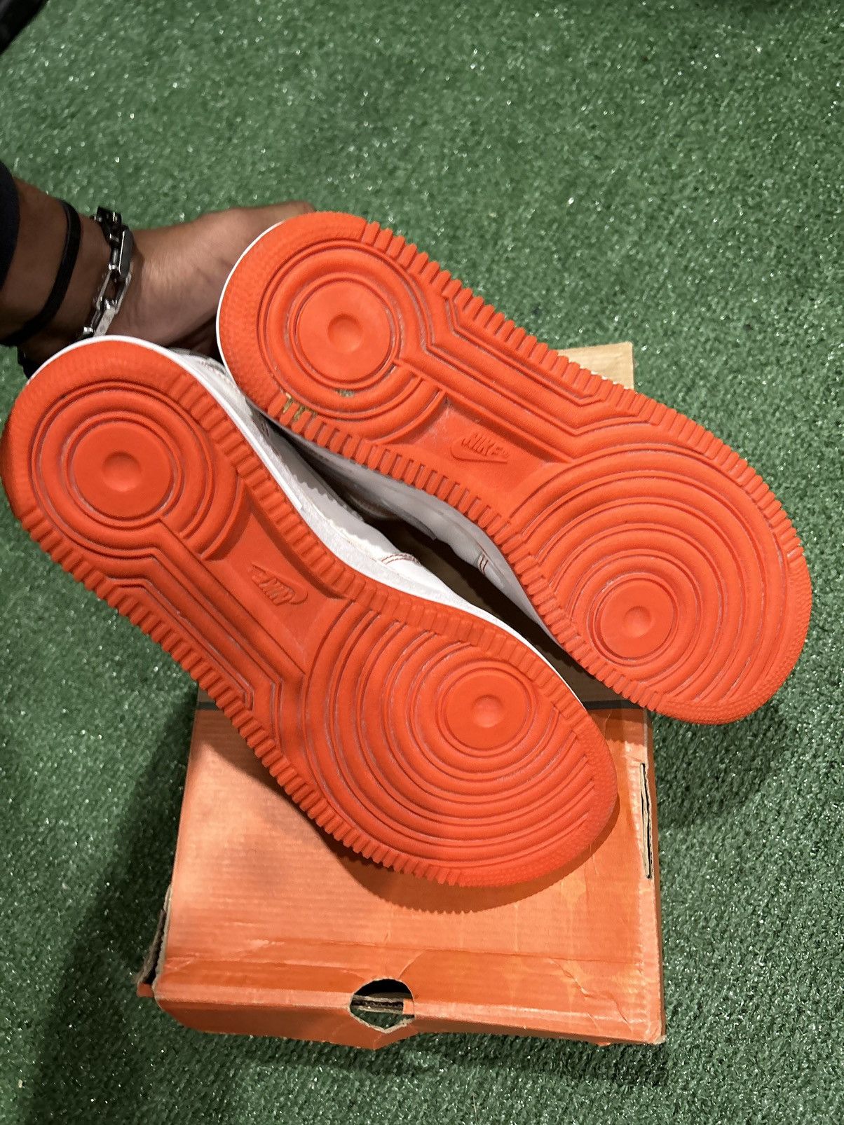 Nike × Vintage RARE 2002 Nike Air Force 1 safety orange 9.5 Size US 9.5 / EU 42-43 - 5 Thumbnail
