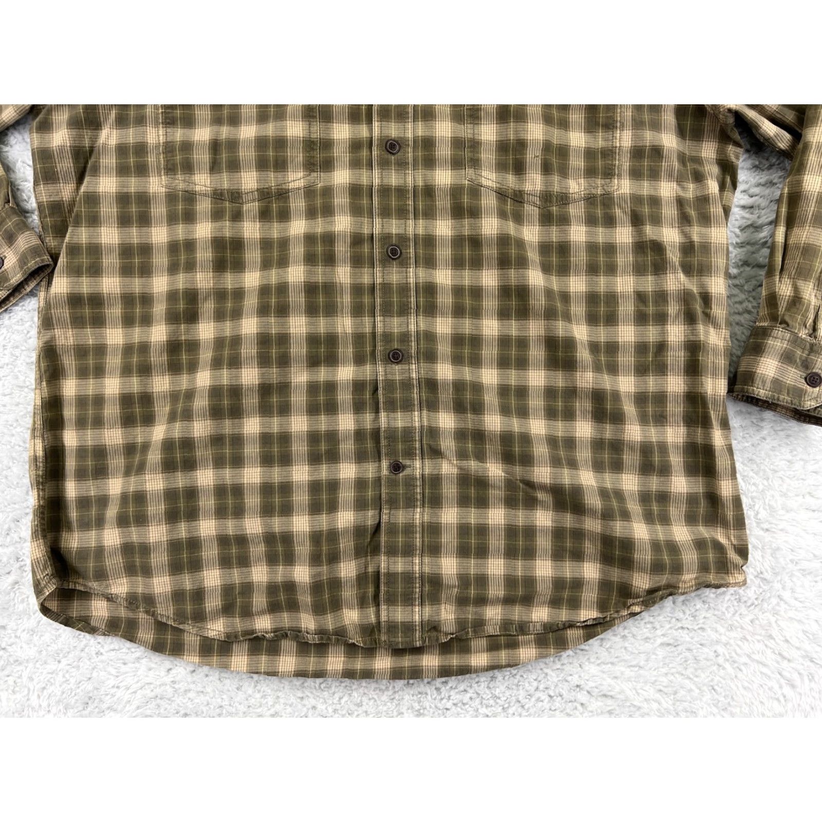 Alife Outdoor Life Button-Up Shirt Men XL Yellow Plaid Cotton Short Sleeve Casual Workwear 2010s Size US XL / EU 56 / 4 - 5 Thumbnail