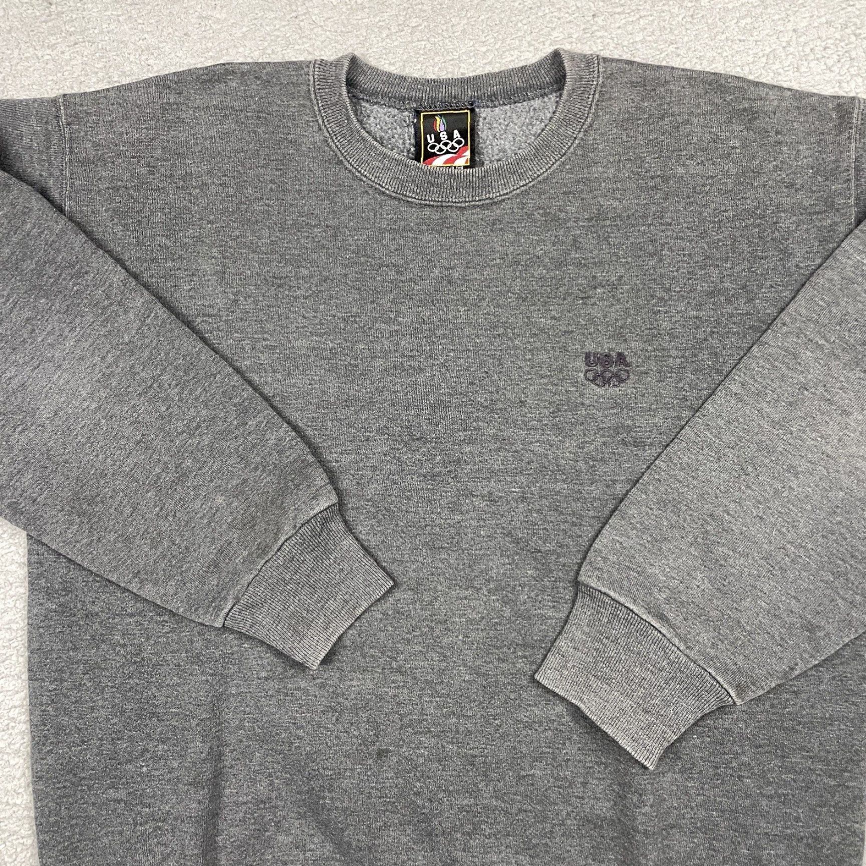 JCPenney VINTAGE JC Penney Team USA Olympics Sweatshirt Crew Neck Mens Adult Medium Gray USA Logo Pullover Cotton Blend Size US M / EU 48-50 / 2 - 2 Thumbnail