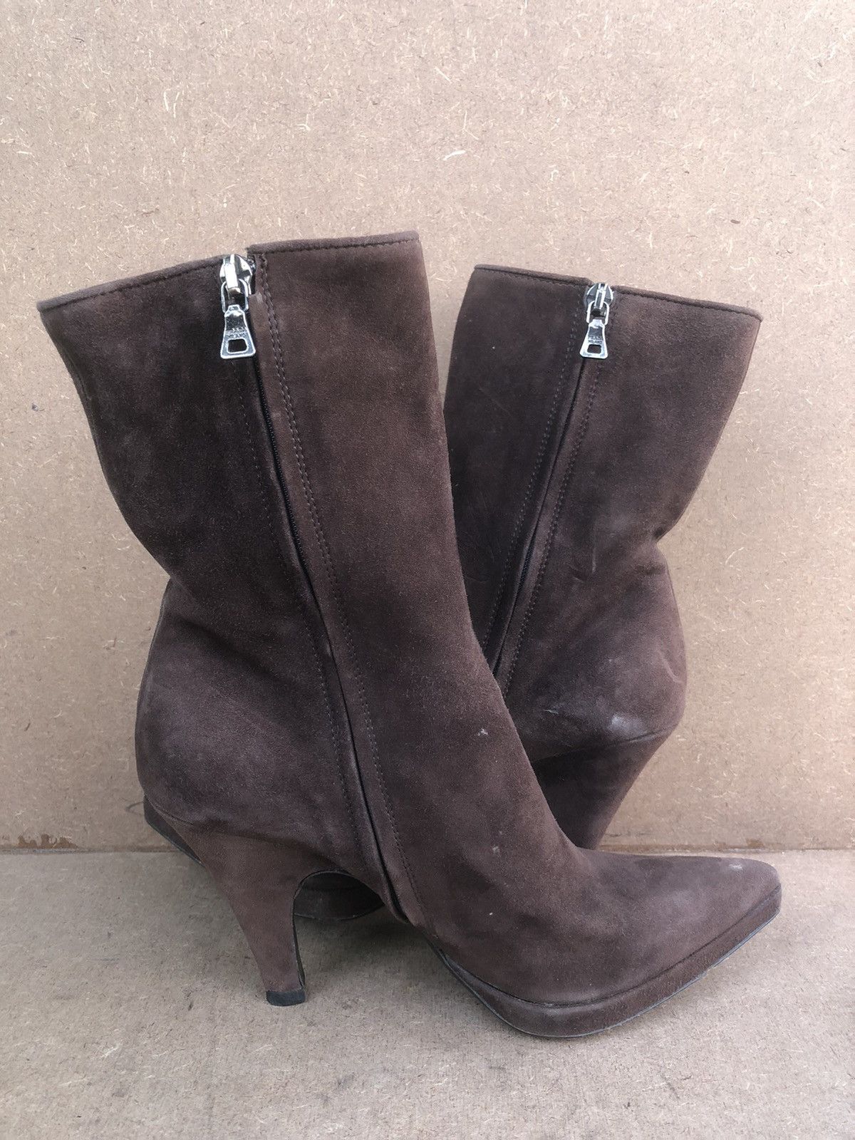 Prada Prada Brown Suede Boots Size 37.5 Size US 7.5 / IT 37.5 - 5 Thumbnail