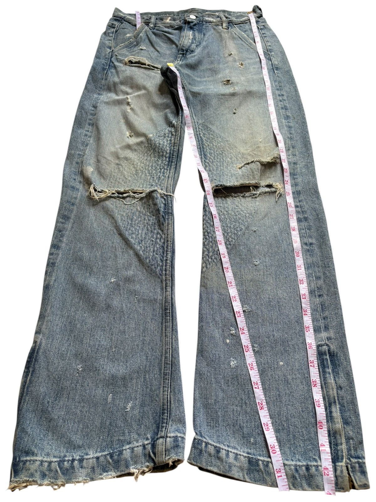 Japanese Brand Vintage Japanese Brand Selvedge Mud Wash Distressed Jeans Size US 30 / EU 46 - 14 Thumbnail