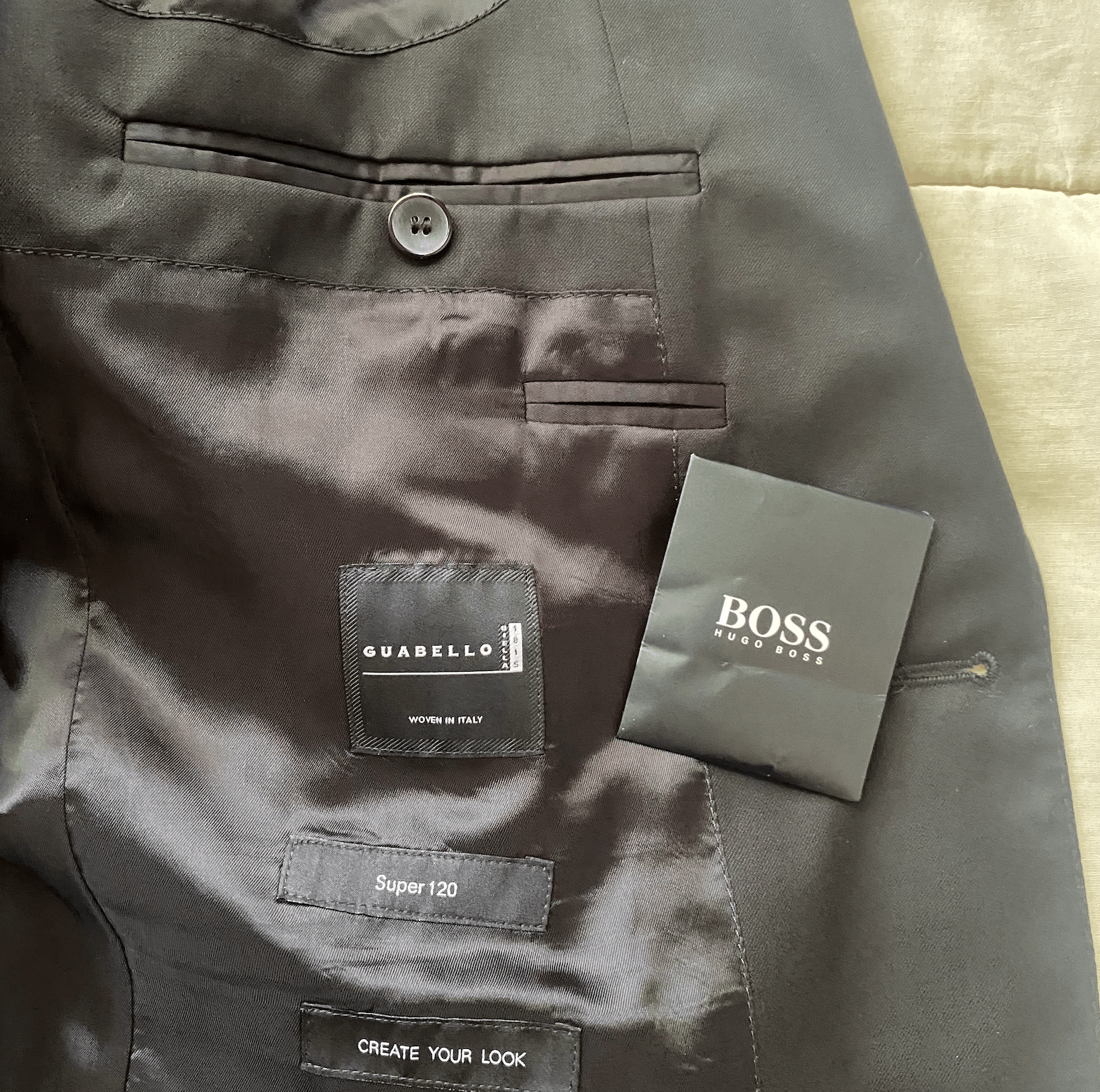 Hugo Boss Black Suit Guabello Super 120 Wool 38S