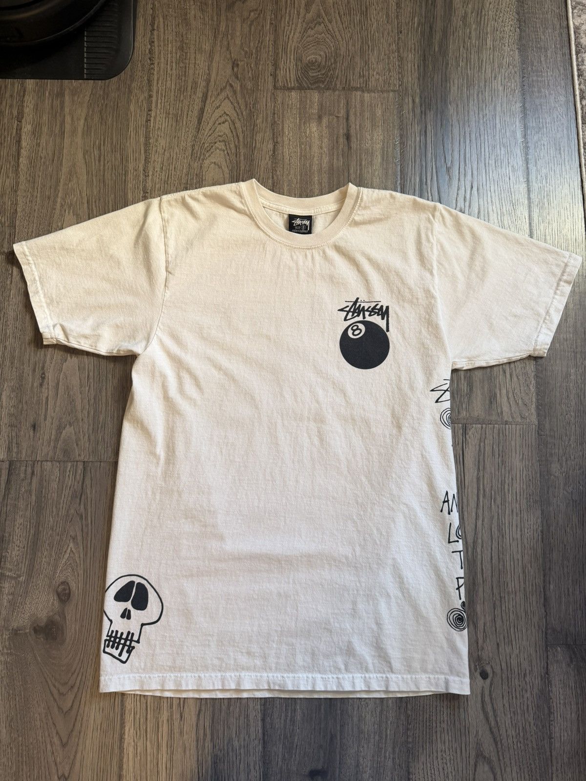 Born X Raised × Stussy Stussy Born x Raised 8 Ball Tee White | Grailed