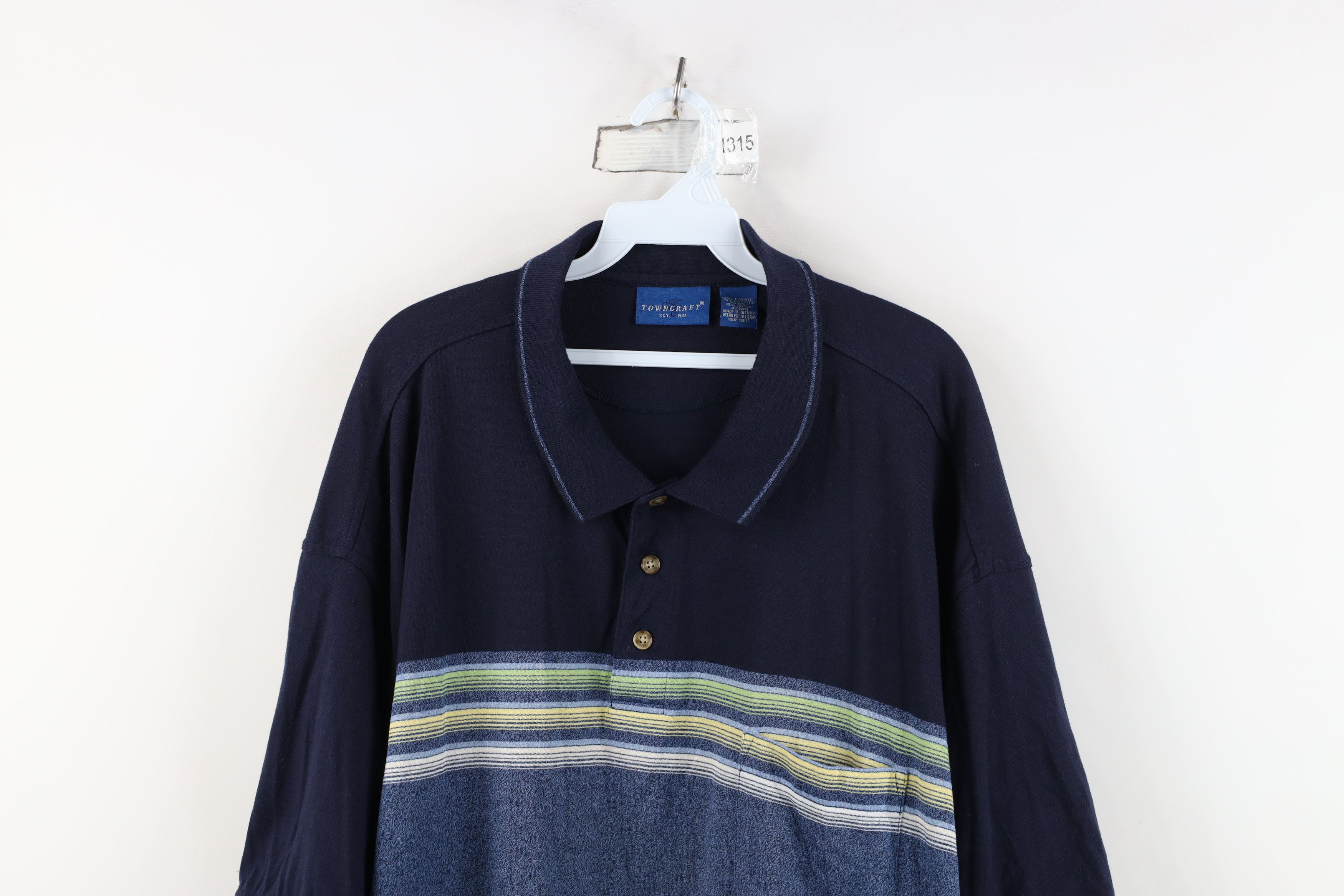 Vintage Vintage 90s Streetwear Striped Knit Collared Golf Polo Shirt Size US XXL / EU 58 / 5 - 2 Thumbnail