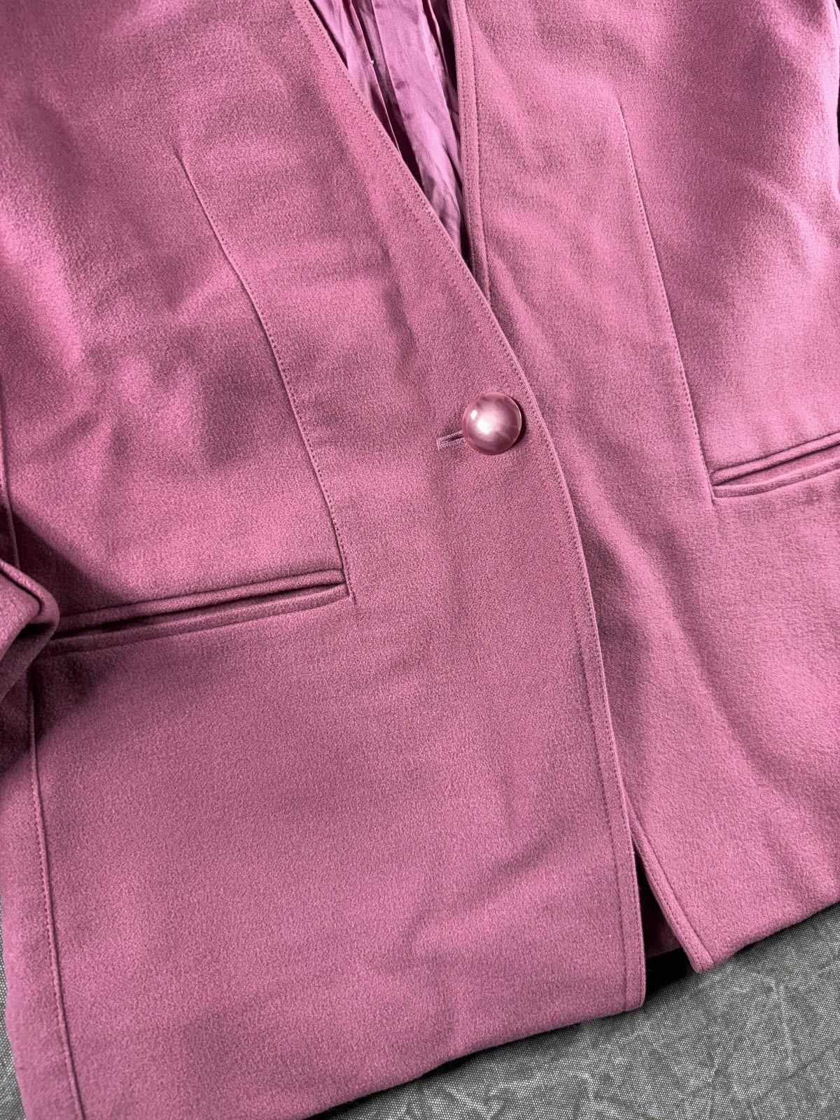 Jaeger Jaeger Blazer Women's 10 Pink Pure New Wool Size L / US 10 / IT 46 - 3 Thumbnail