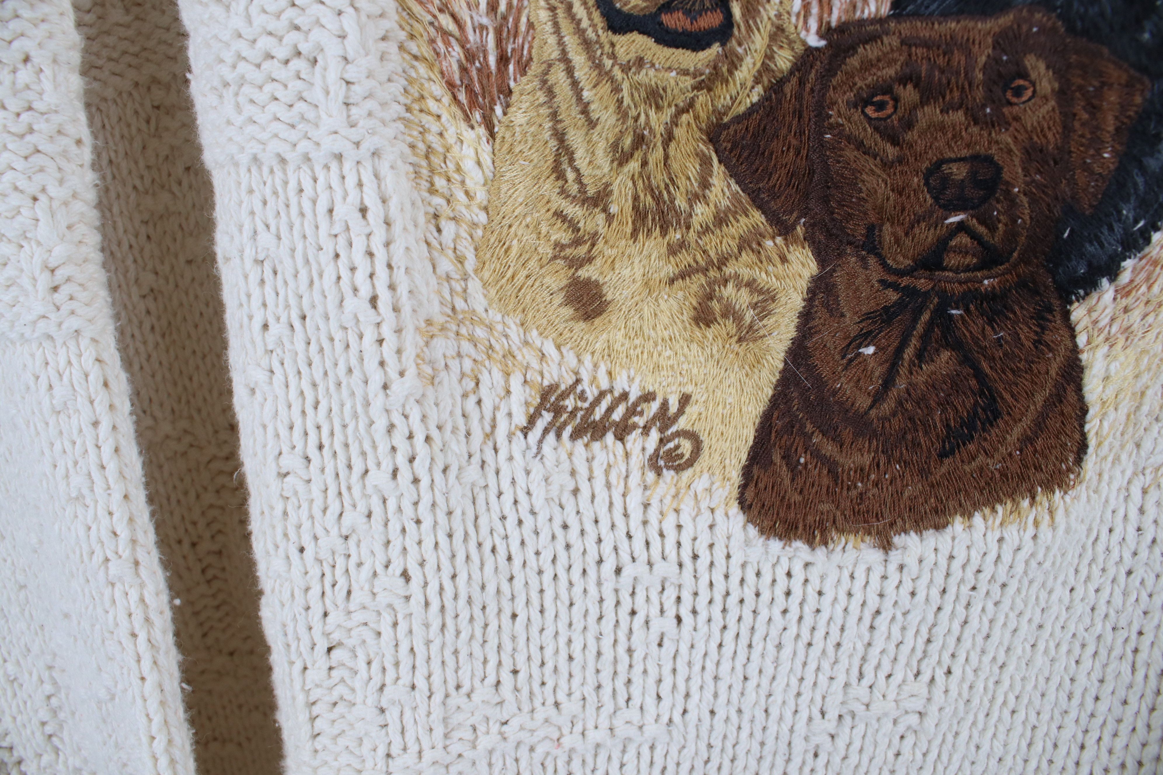 Vintage Vintage 90s Streetwear Labrador Dog Crewneck Sweater USA Size US L / EU 52-54 / 3 - 5 Thumbnail