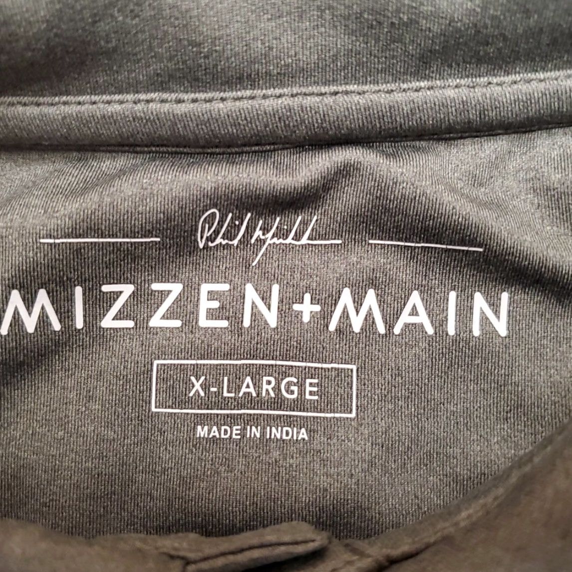 Mizzen+Main Mizzen+Main Shirt Mens XL Gray Phil Mickelson Performance Short Sleeve golf Polo Casual Sports Size US XL / EU 56 / 4 - 4 Thumbnail