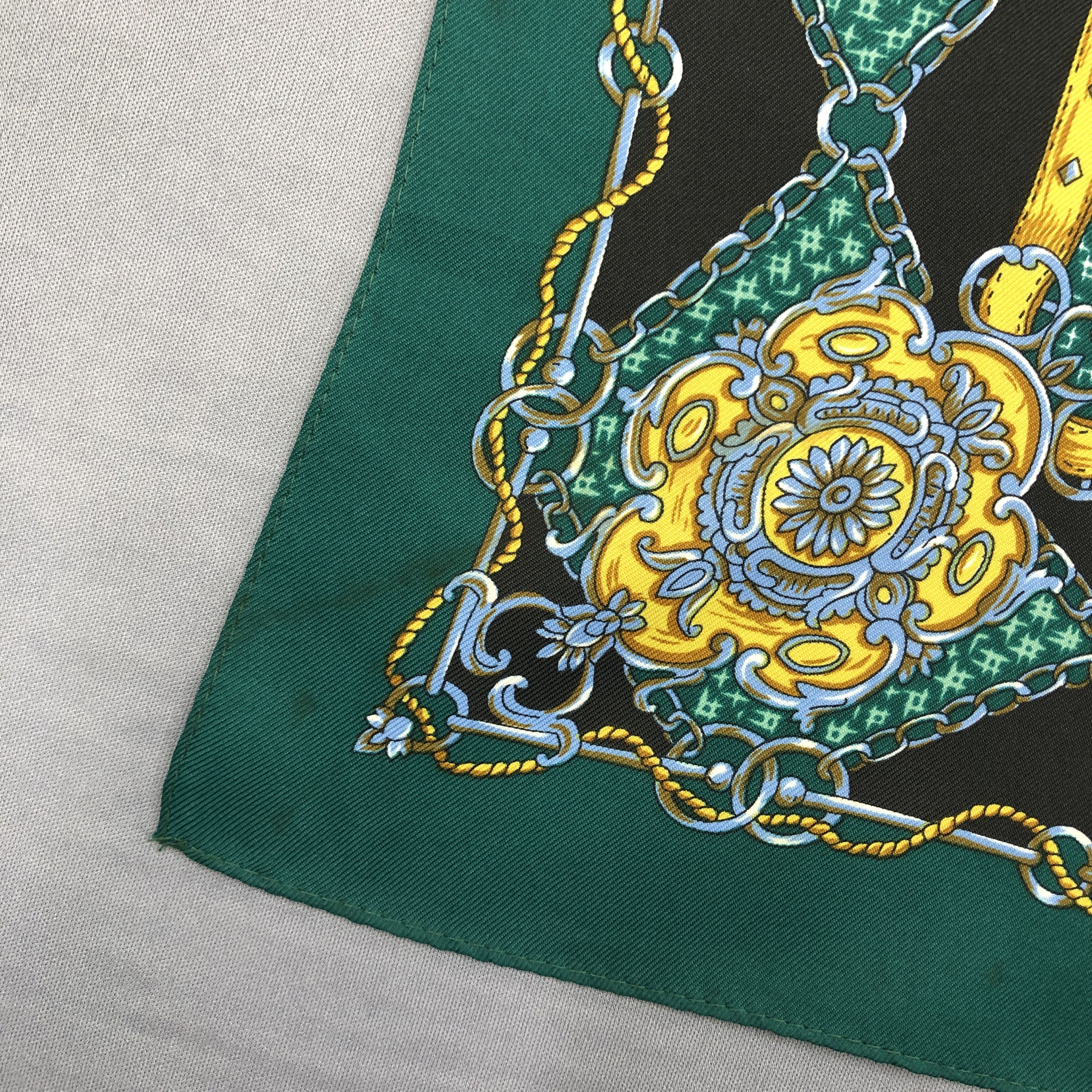 Japanese Brand Vintage Square Scarf Twill Stole Wraps Scarves - GF60036 Size ONE SIZE - 11 Thumbnail
