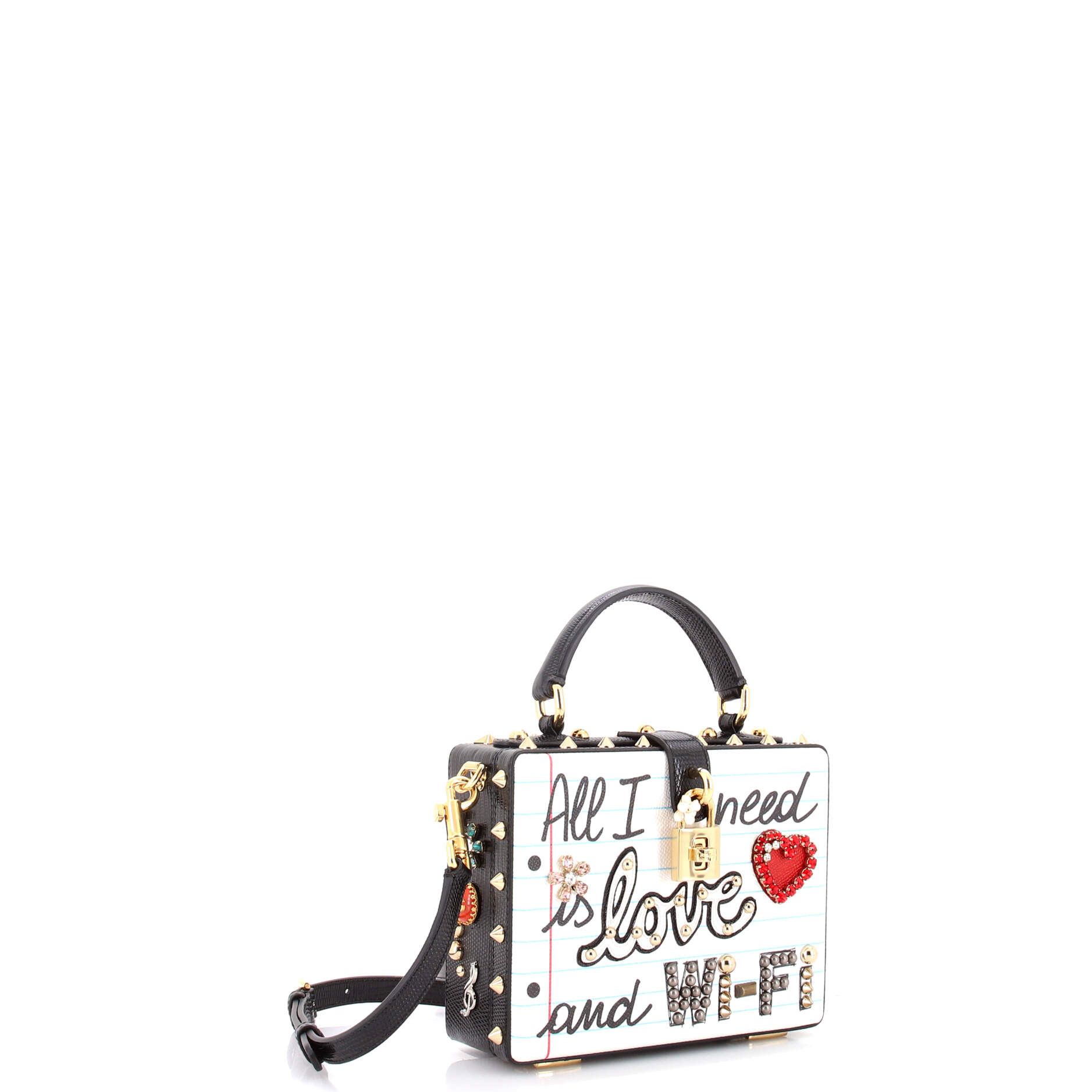 Dolce & Gabbana Treasure Box Bag Embellished Printed Leather Small Size ONE SIZE - 1 Thumbnail
