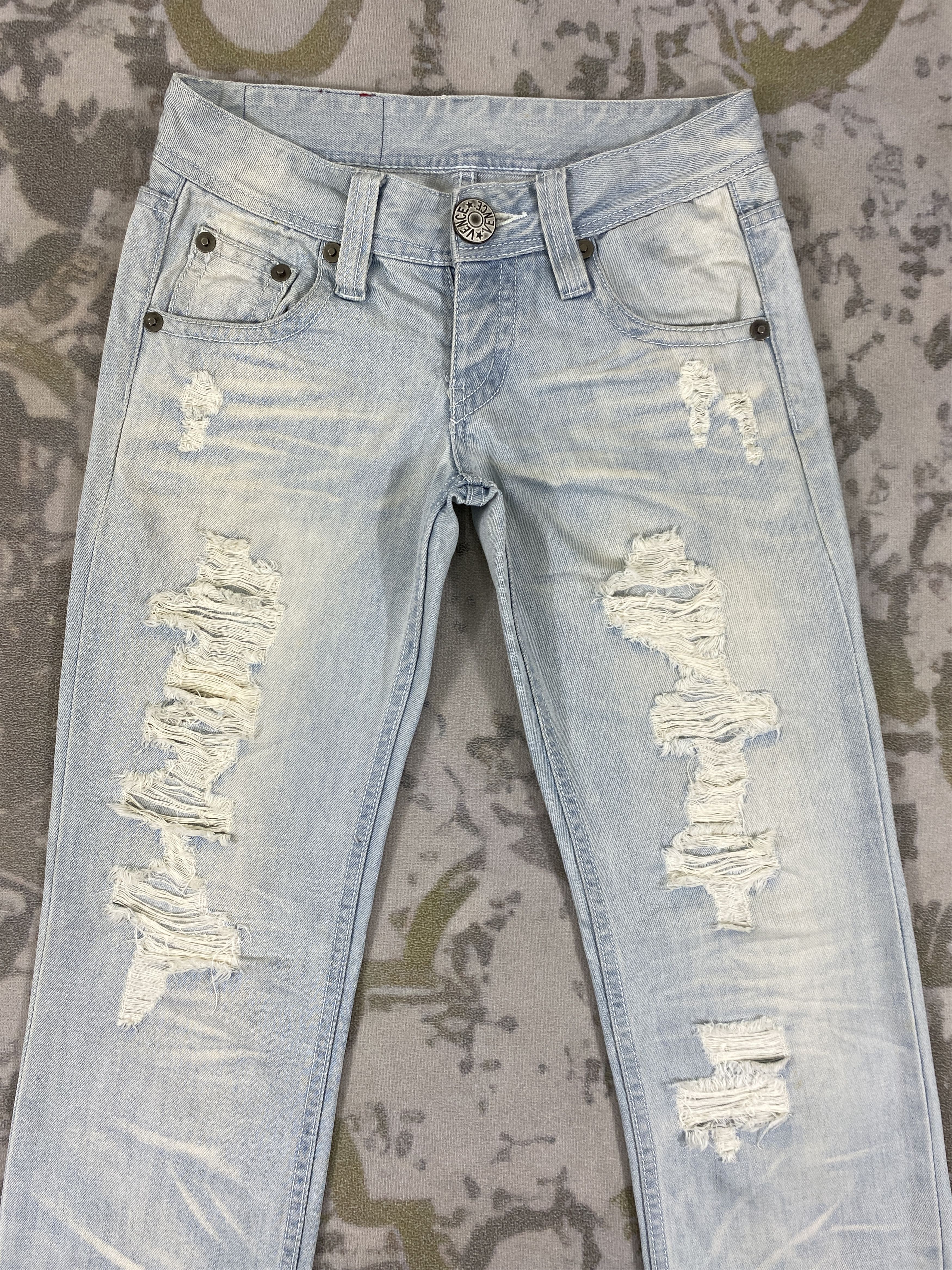 Hysteric Glamour Distressed Light Blue Vence Freak Jeans 29x30.5 Denim JN3510 Size US 29 - 3 Thumbnail