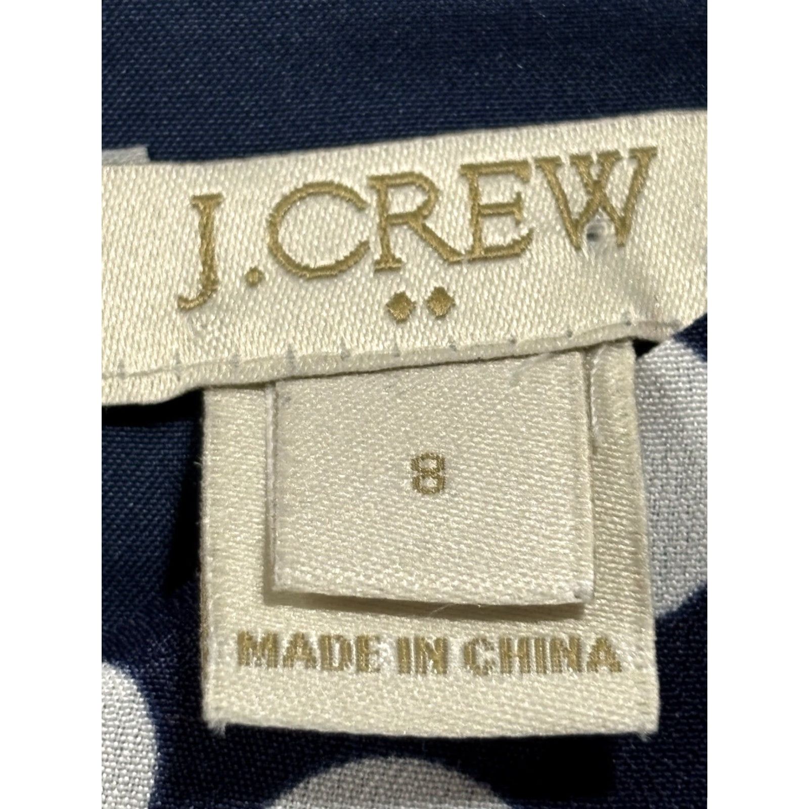 J.Crew J. Crew Polka Dot Gallery Shift Dress Sz 8 Women’s Short Sleeve Comfort Navy Size 30" / US 8 / IT 44 - 7 Thumbnail