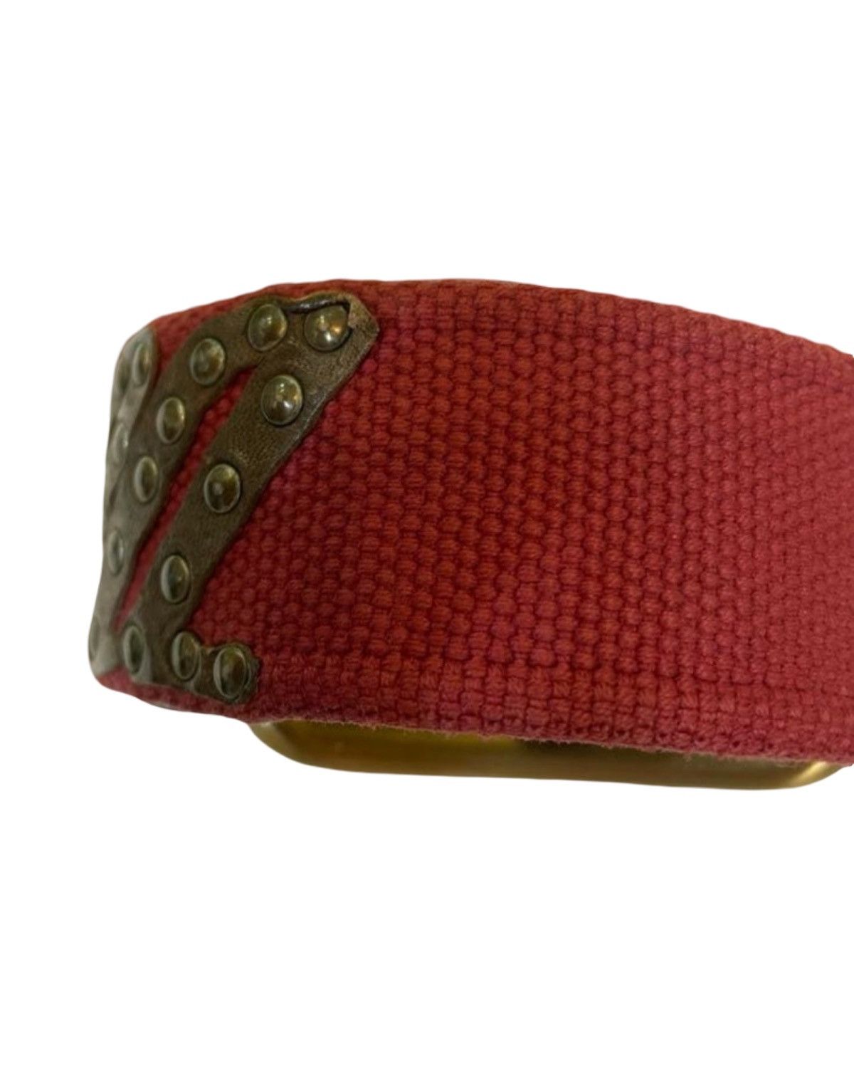 Dolce & Gabbana Studded Canvas Cotton Logo Belt Size ONE SIZE - 2 Thumbnail