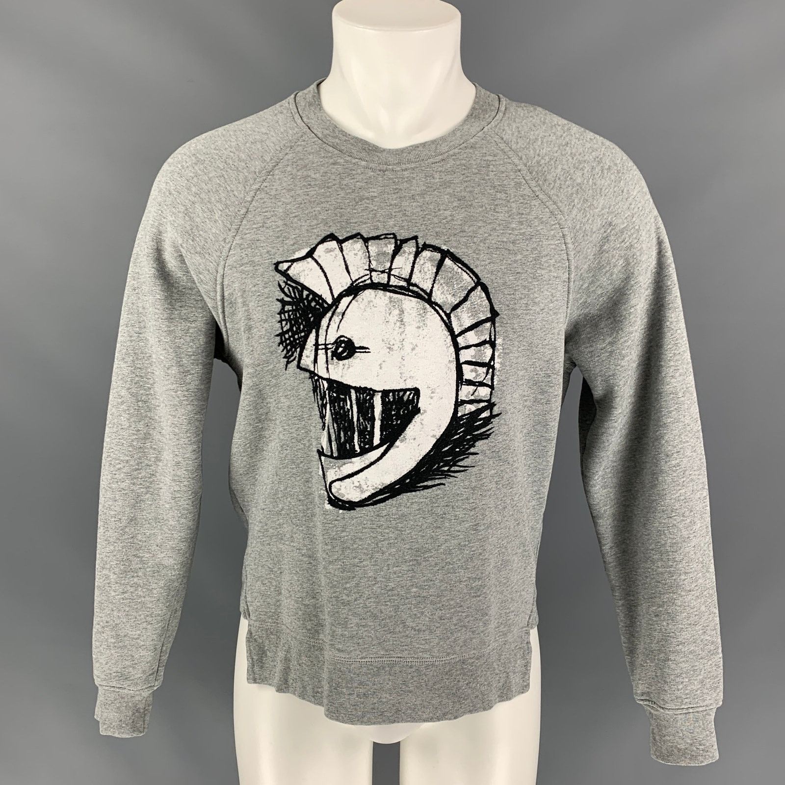 Burberry S Grey Graphic Cotton / Polyester Crew-Neck Sweatshirt Size US S / EU 44-46 / 1 - 1 Thumbnail