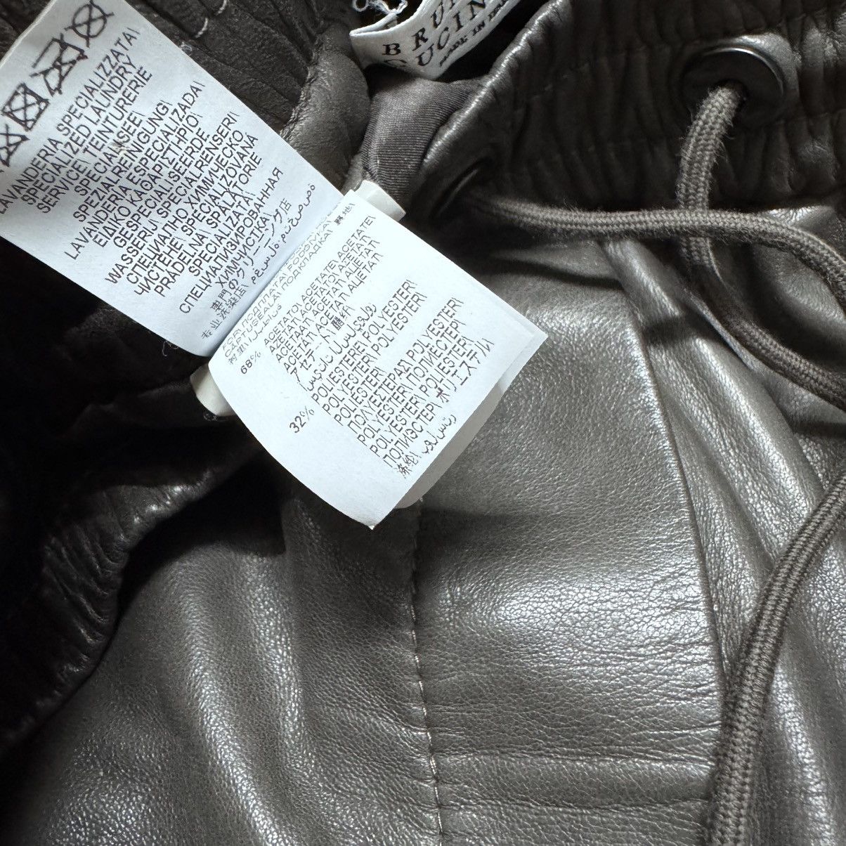 Brunello Cucinelli Brunello Cucinelli Leather Drawstrings Pants Size 29" - 22 Thumbnail