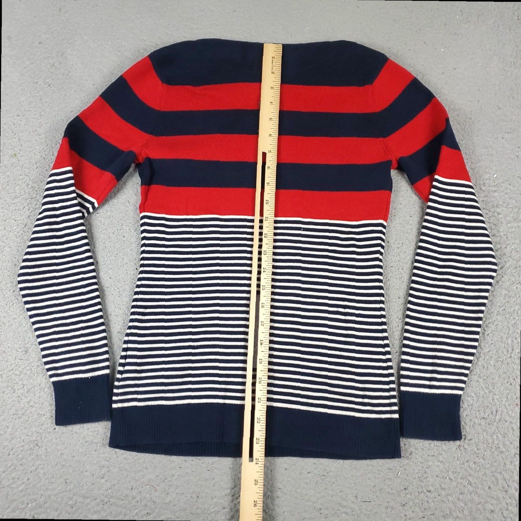 Tommy Hilfiger Tommy Hilfiger Blue Red Striped Crew Neck Pullover Sweater Womens Medium Size M / US 6-8 / IT 42-44 - 5 Thumbnail