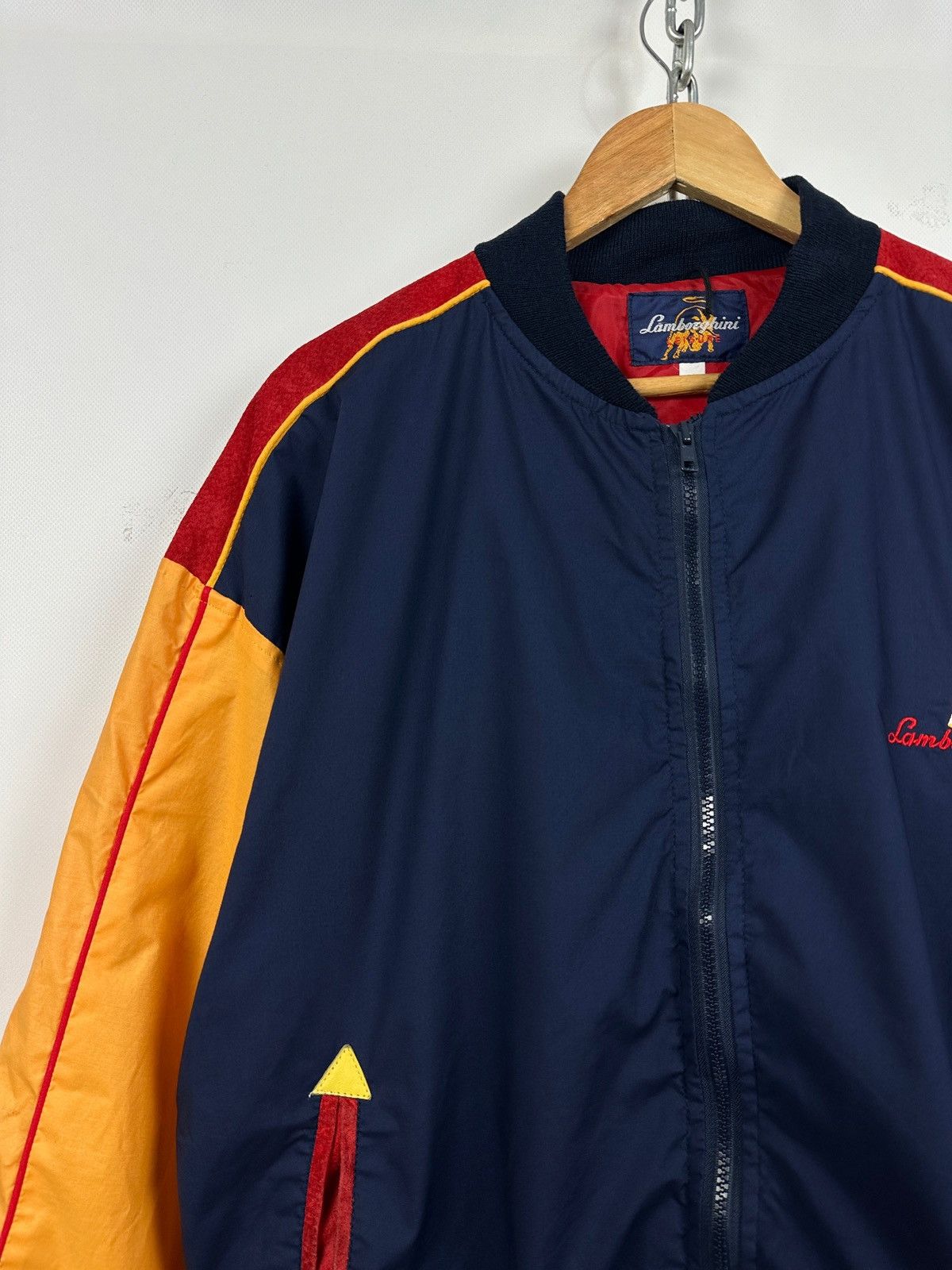 Vintage 90s Vintage Lamborghini Leisure Leather Zip Racing Jacket Size US XL / EU 56 / 4 - 4 Thumbnail
