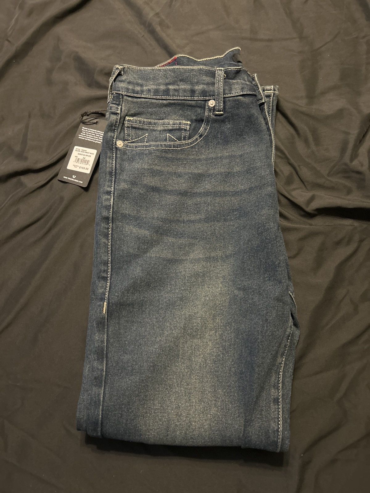 True Religion Geno Slim SN: Dark Smokey Wash Size US 34 / EU 50 - 4 Thumbnail