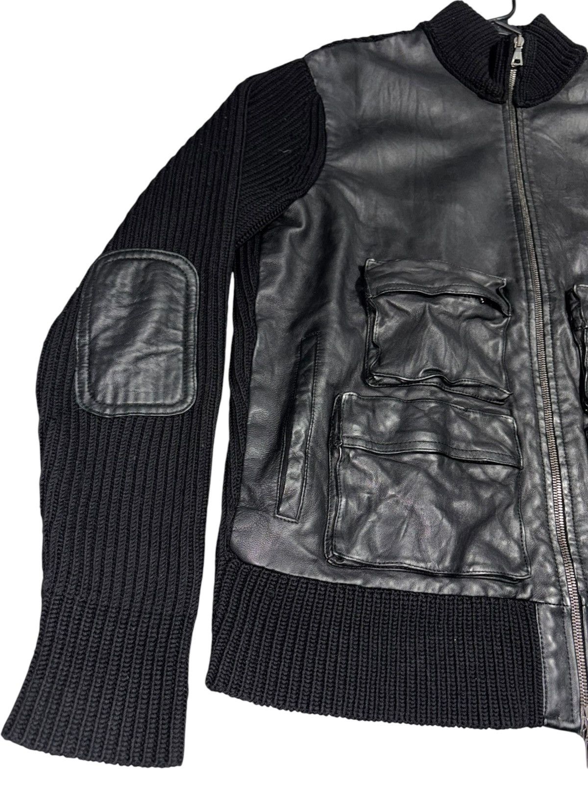 If Six Was Nine Vintage John Varvatos Lamb Leather Wool Bomber Cargo archive Size US L / EU 52-54 / 3 - 4 Thumbnail