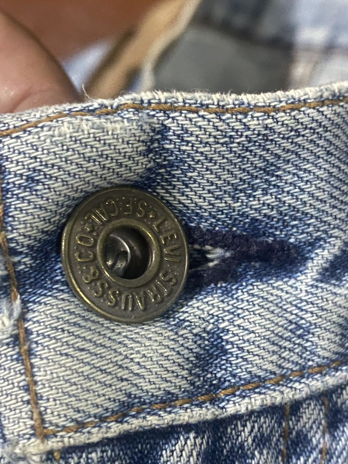 Levi's Vintage y2k Levis 504 Selvedge Distressed baggy wide Denim Size US 32 / EU 48 - 8 Thumbnail