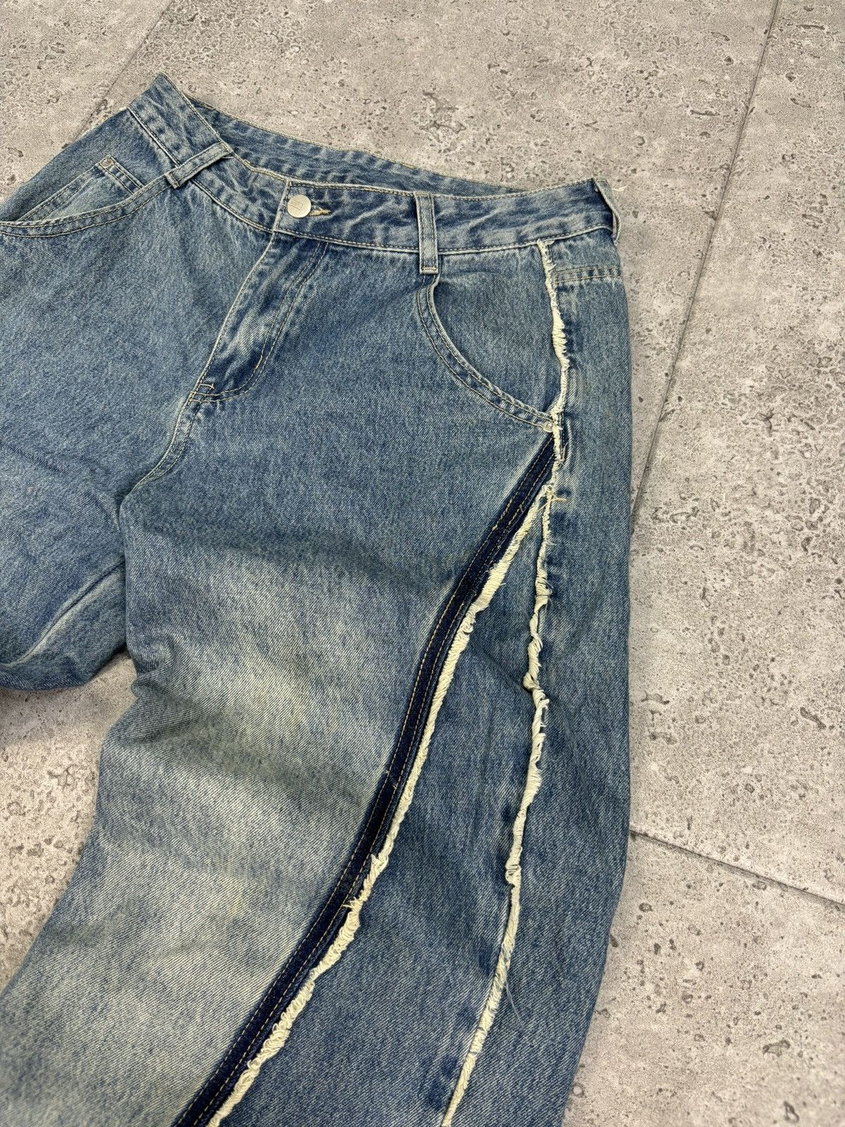 If Six Was Nine × Japanese Brand × Vintage 2000s Vintage Y2K Denim Flared Baggy Pants Distressed Hype Size US 32 / EU 48 - 5 Thumbnail