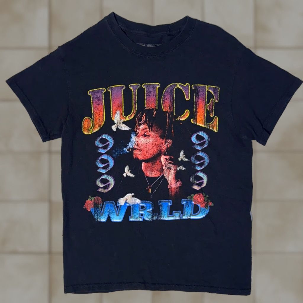 Vintage Juice WRLD Concert Tour Graphic TShirt Merch Shirt - S Men Black Logo 999 Graphic Print Vintage No Size US S / EU 44-46 / 1 - 1 Thumbnail