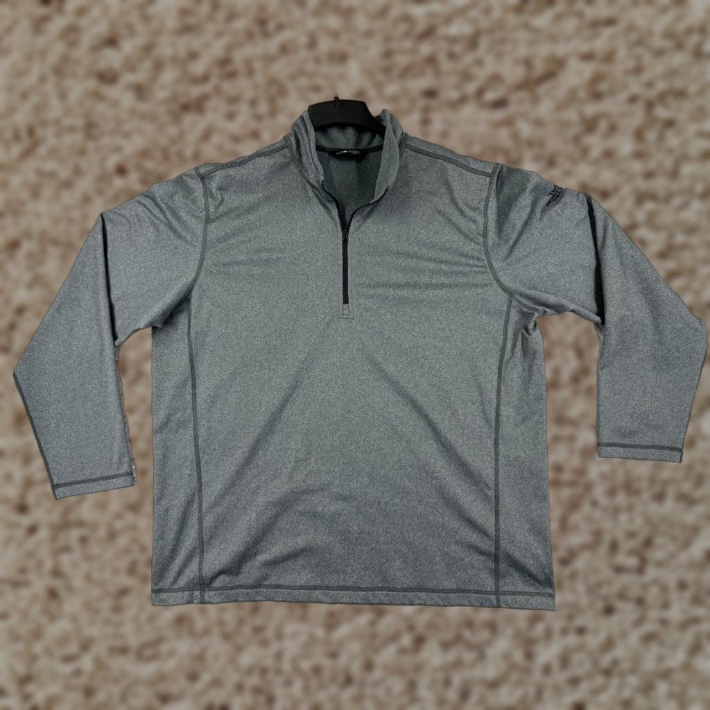 The North Face The North Face Sweater Mens 2XL Gray 1/4 Zip 100% Polyester Long Sleeve Mock Neck Pullover Size US XXL / EU 58 / 5 - 1 Thumbnail