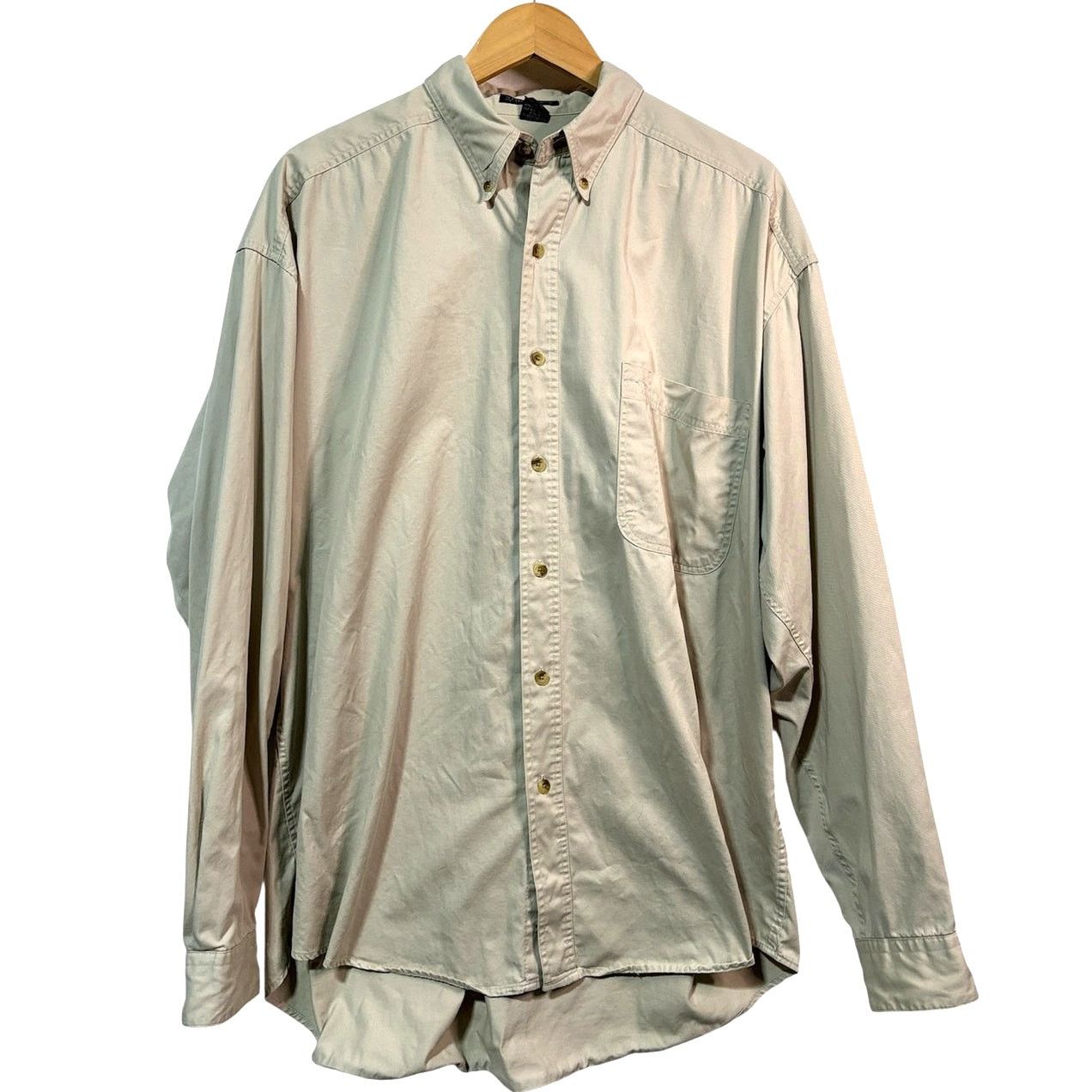 Structure Size L | STRUCTURE Men's Khaki Tan Heavy Weight Cotton Shirt Size US L / EU 52-54 / 3 - 3 Thumbnail