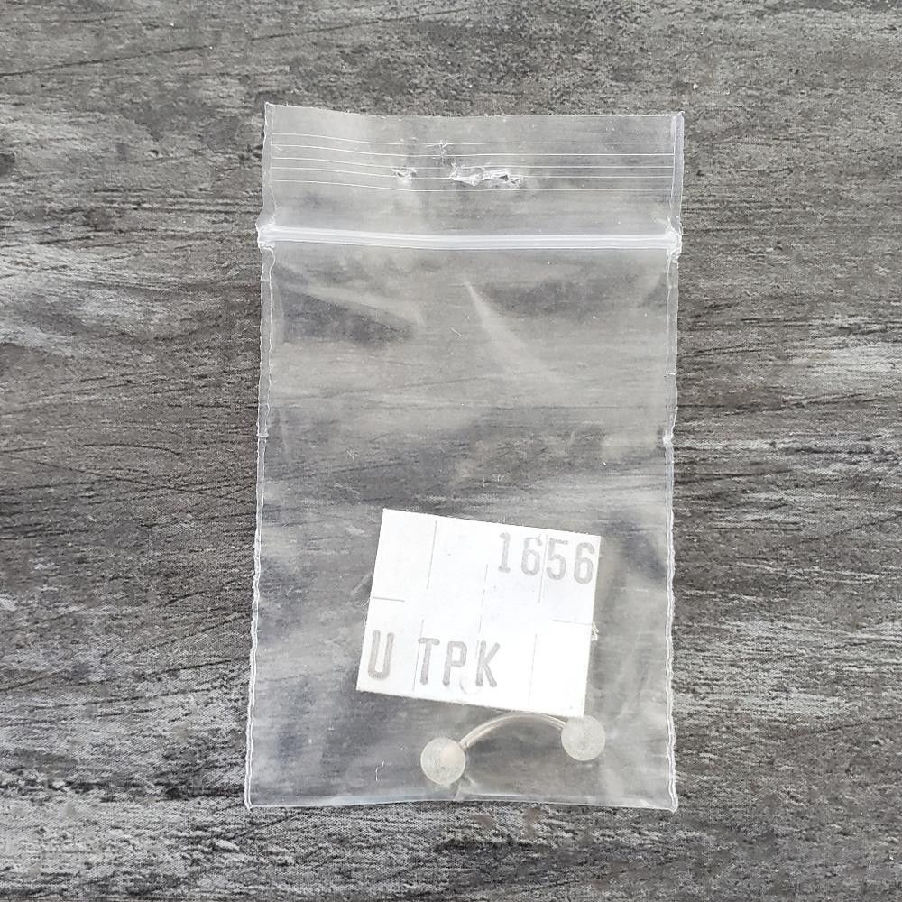 Designer White Double Ball Complimentary Navel Ring Size ONE SIZE - 1 Preview