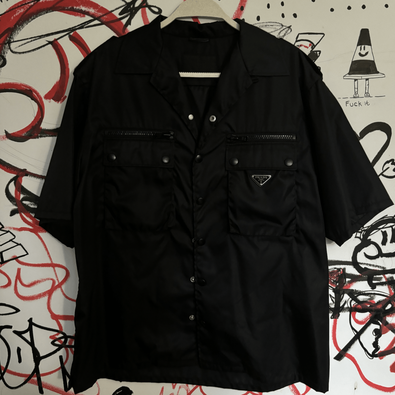 Prada Prada Nylon Barber Shirt Size US L / EU 52-54 / 3 - 1 Thumbnail