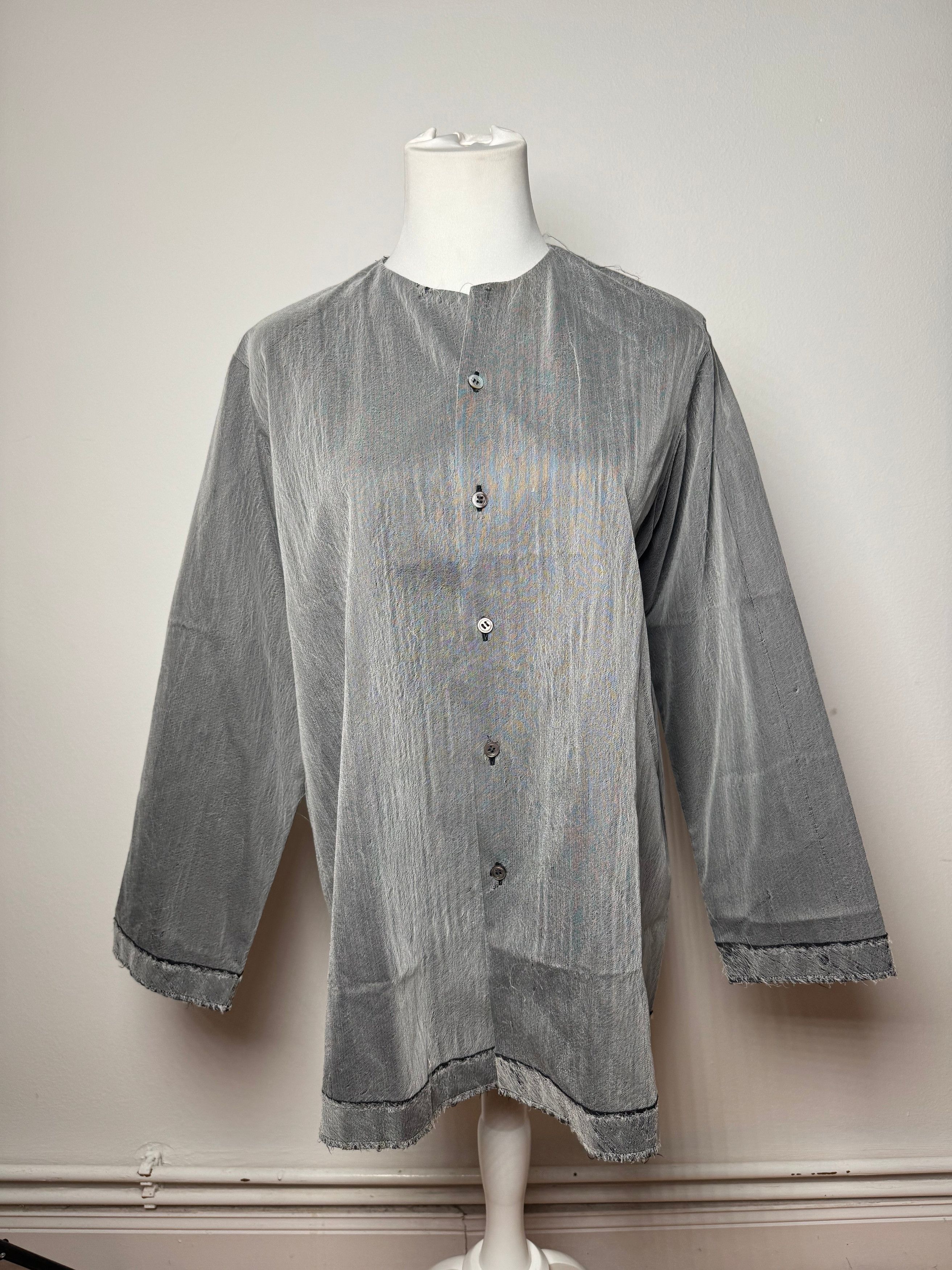 Comme des Garcons Vintage Comme Des Garçons Tricots Shirt Silver 40/L Size M / US 6-8 / IT 42-44 - 1 Thumbnail