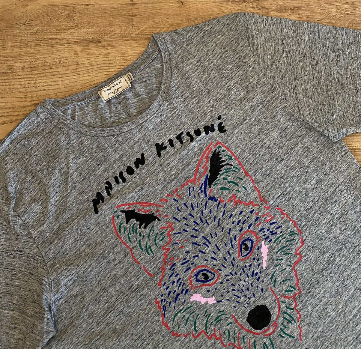Maison Kitsune Maison Kitsune Big Logo Tee x Vintage x Luxury Size US M / EU 48-50 / 2 - 1 Thumbnail