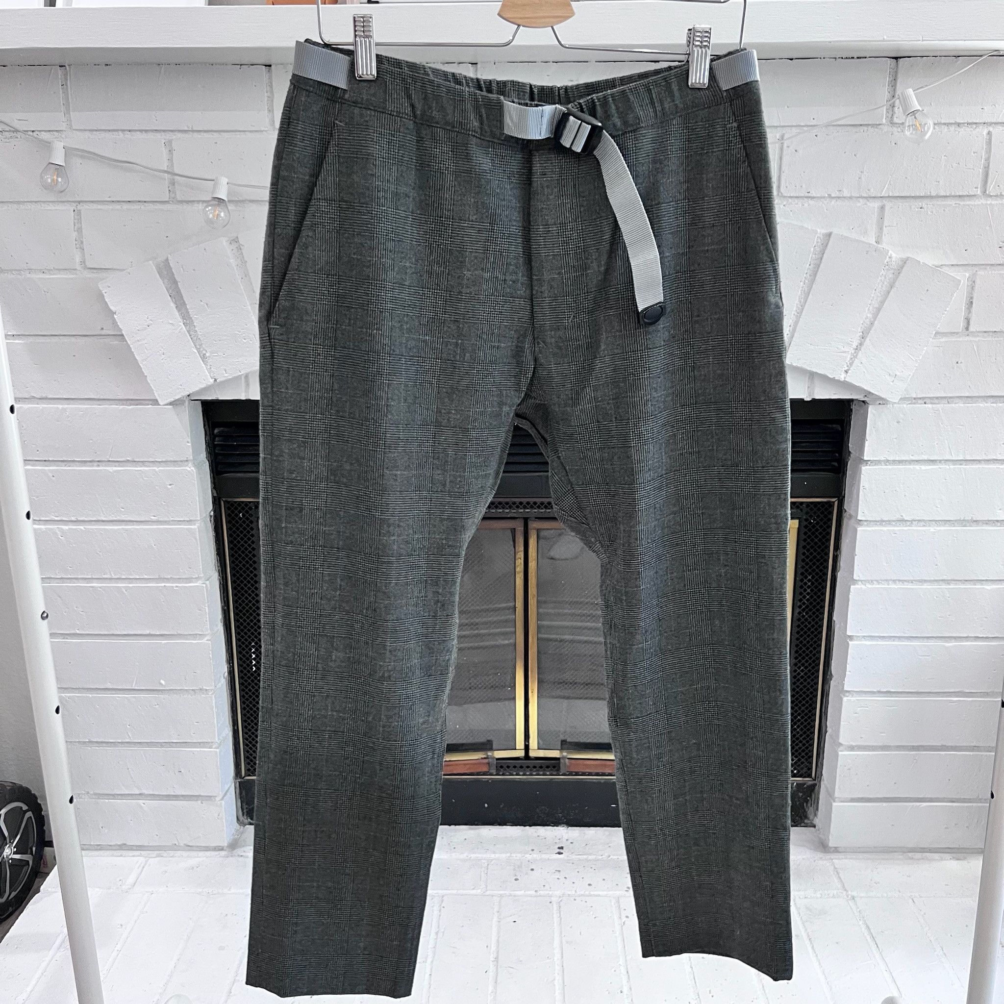 Other Is-ness Japan Belted Tuck Houndstooth Plaid Trousers Size US 31 - 1 Thumbnail
