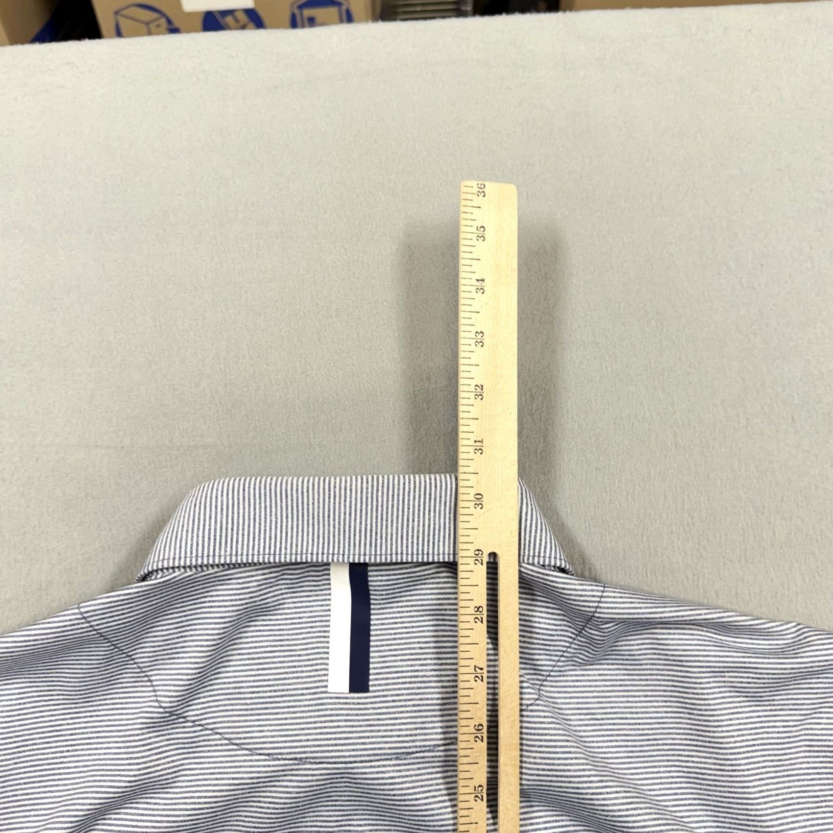 Vintage Rhoback Polo Shirt Mens Large Blue Stripe Awayday Logo Golf Performance Stretch Size US L / EU 52-54 / 3 - 7 Thumbnail