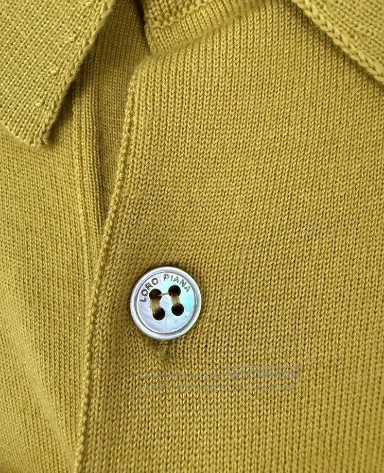 Loro Piana Long Sleeve Knit Polo.