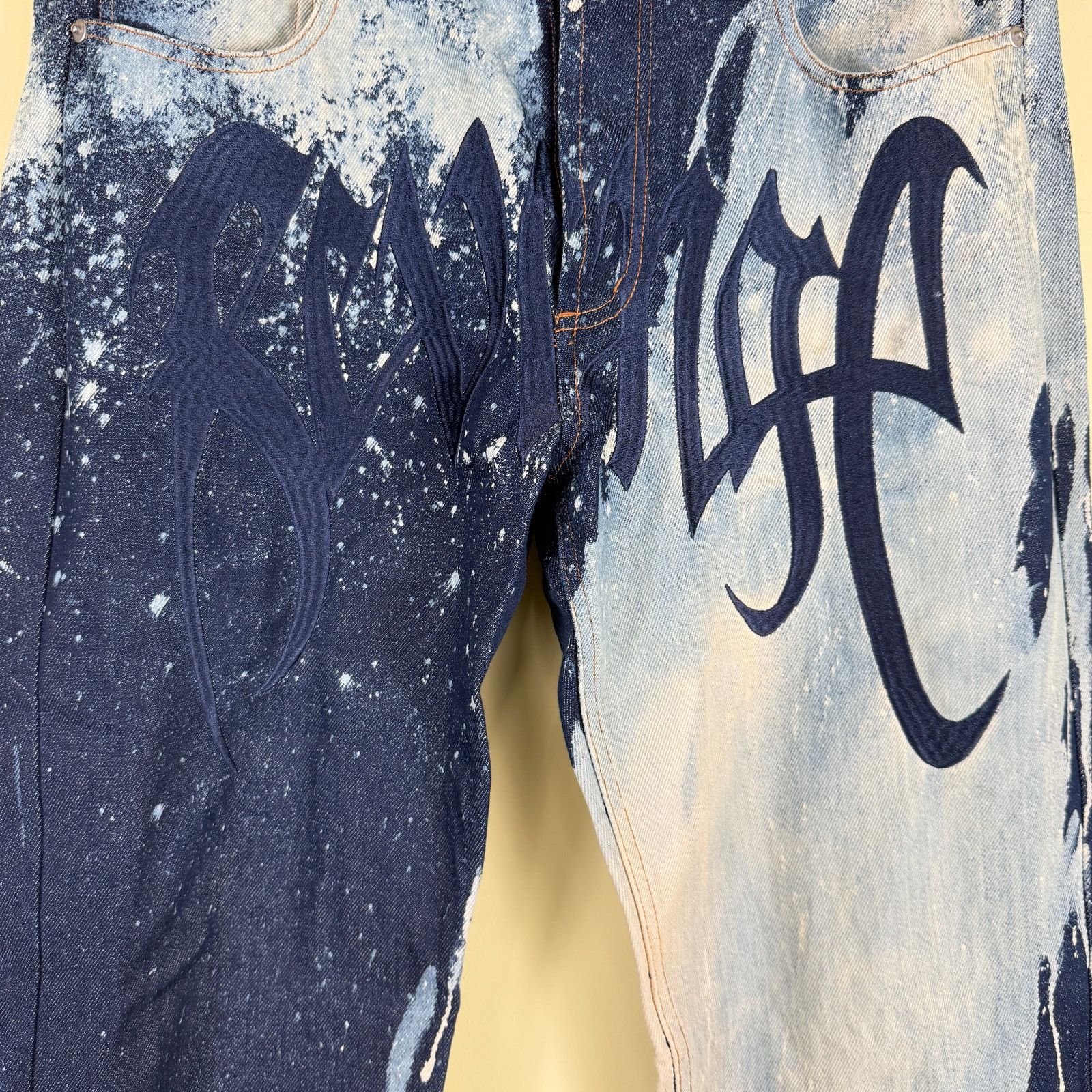 Revenge Revenge Hand Bleached Denim Jeans *1/100 LIMITED RELEASE* Size US 34 / EU 50 - 2 Thumbnail