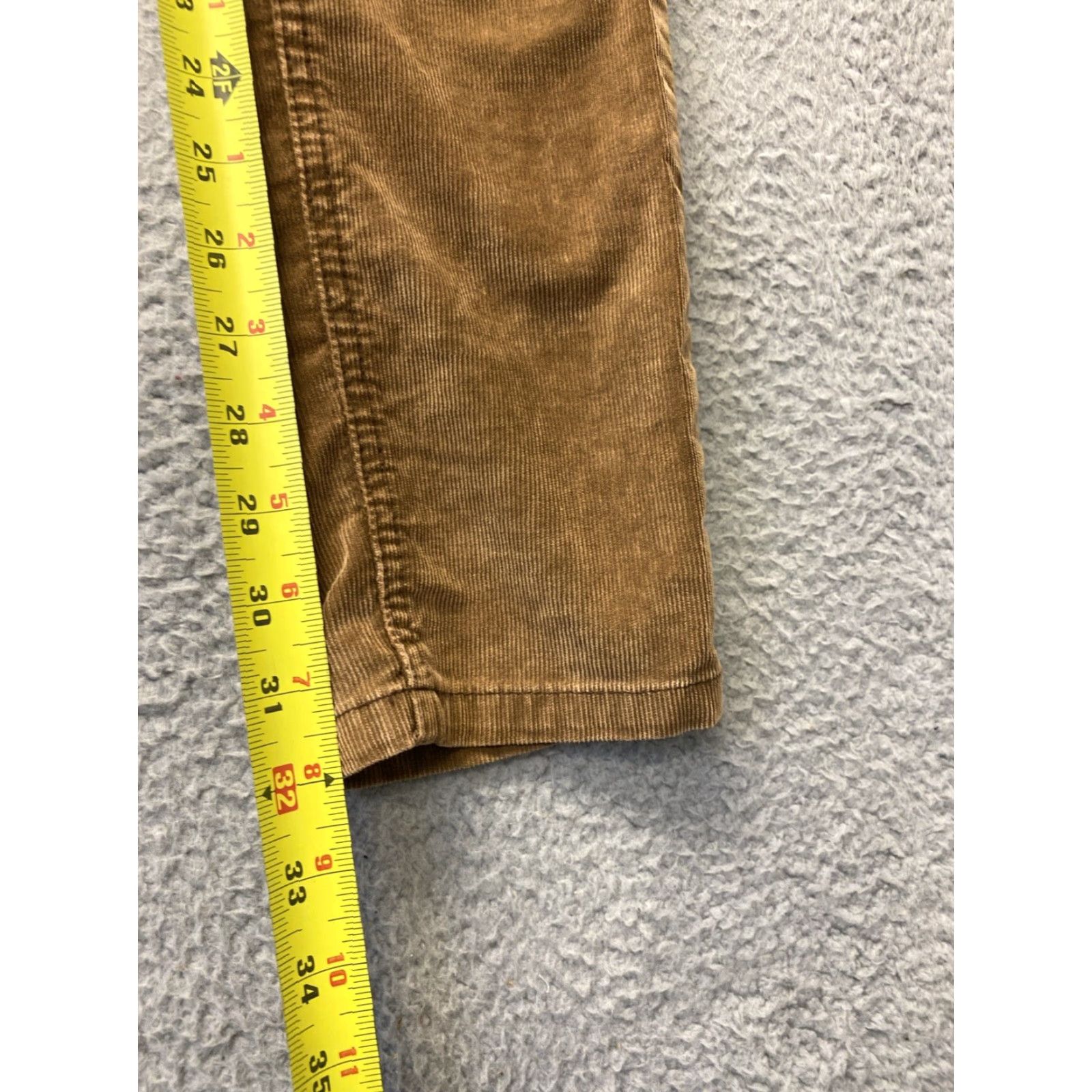 Free People Free People Pants Women 32 Brown Solid Corduroy Skinny High Waist Stretch Zip 32in Inseam Size 24" / US 00 / IT 34 - 5 Thumbnail